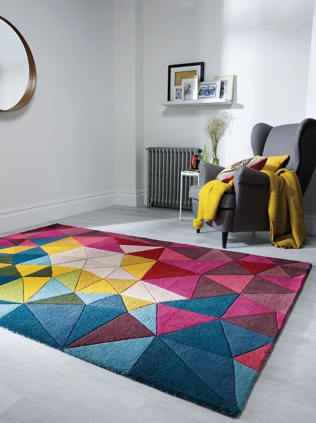flair-rugs-falmouth-wolle-geometrie-bunt-teppich image 1