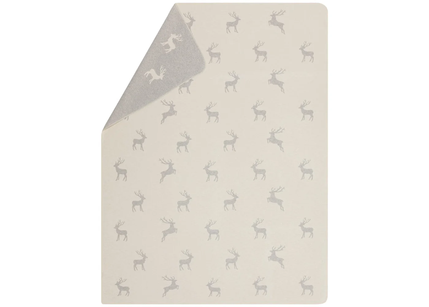 david-fussenegger-silvretta-flanelldecke-hirsche-allover-grs image 1