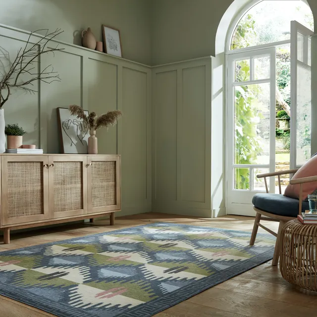 flair-rugs-lawson-kilim-waschbarer-2-lagen-teppich image 1