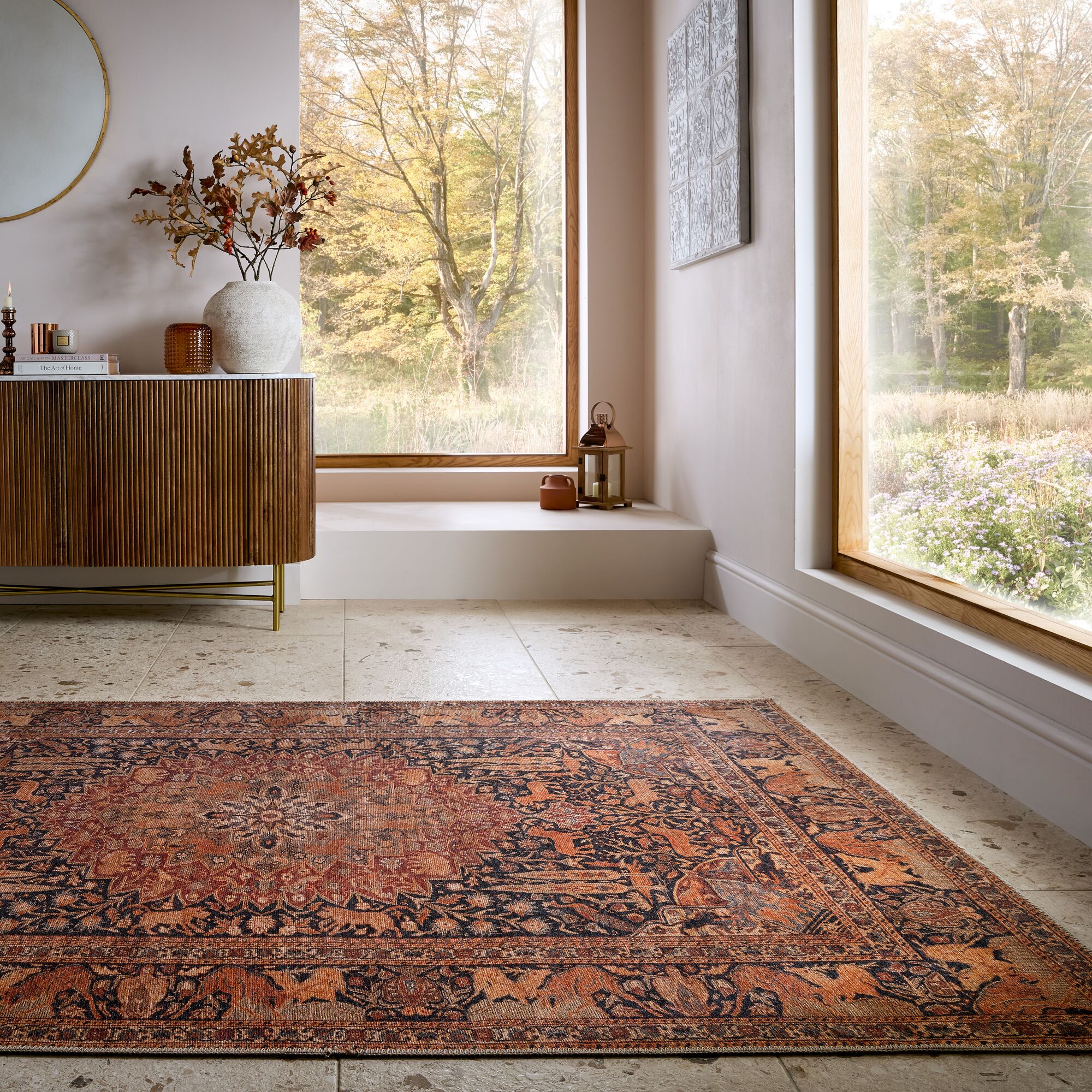 flair-rugs-nico-waschbarer-traditioneller-teppich image 1