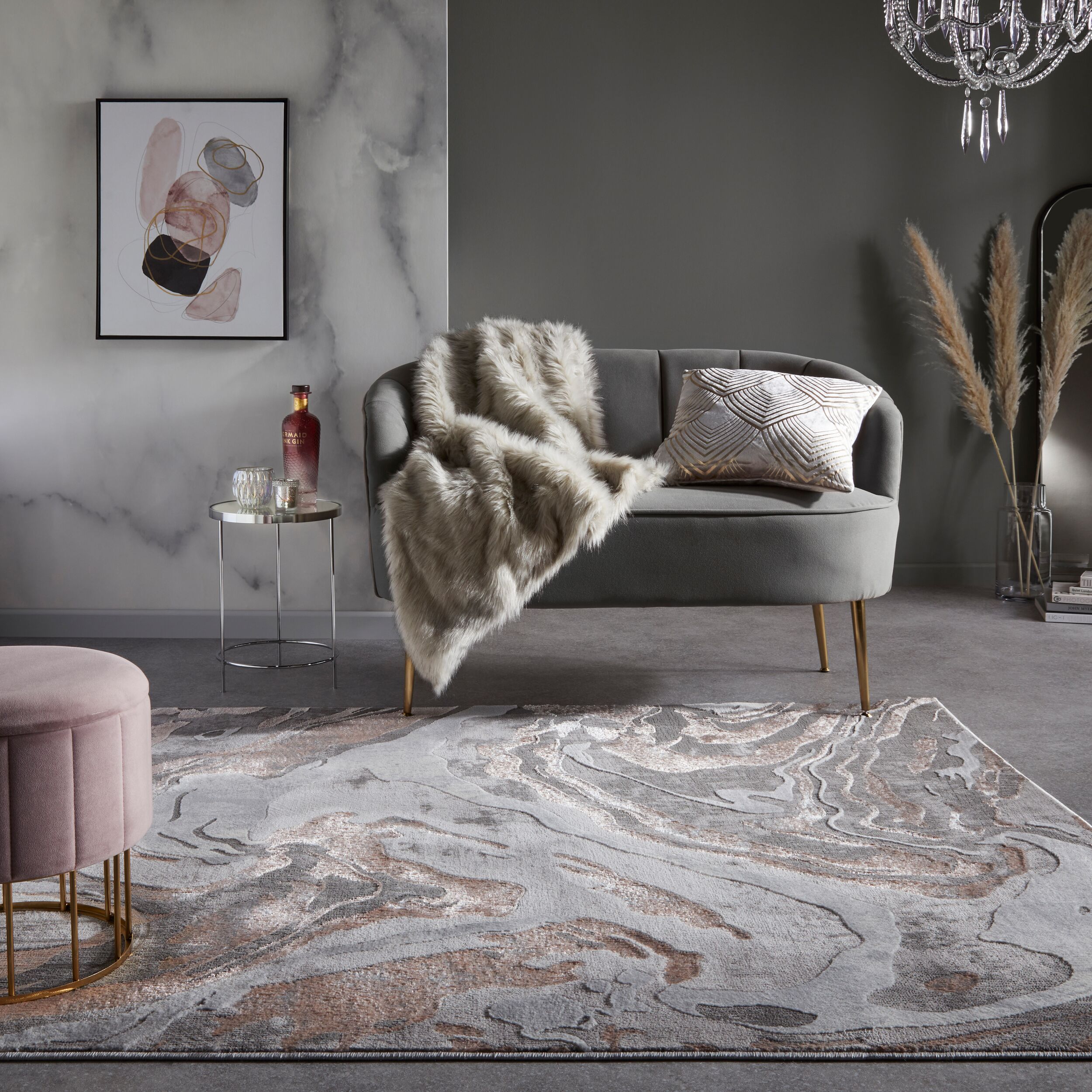 flair-rugs-marbled-abstract-moderner-designteppich image 3