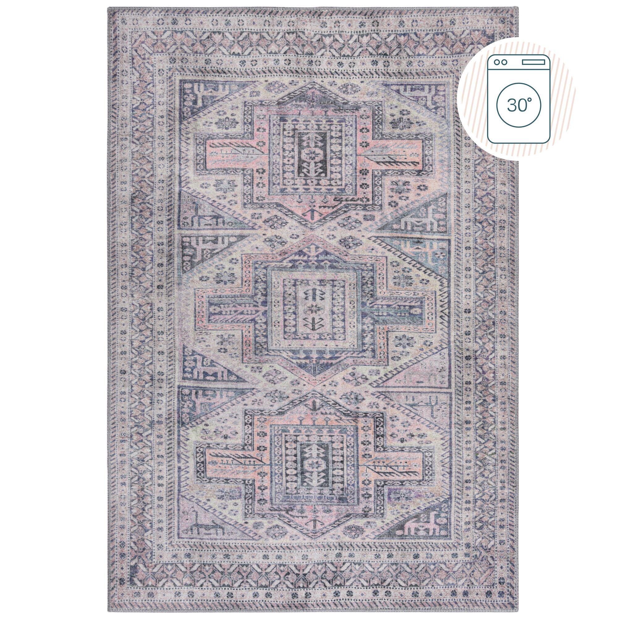flair-rugs-otis-washable-traditional-teppich-waschbarer-l-ufer image 2