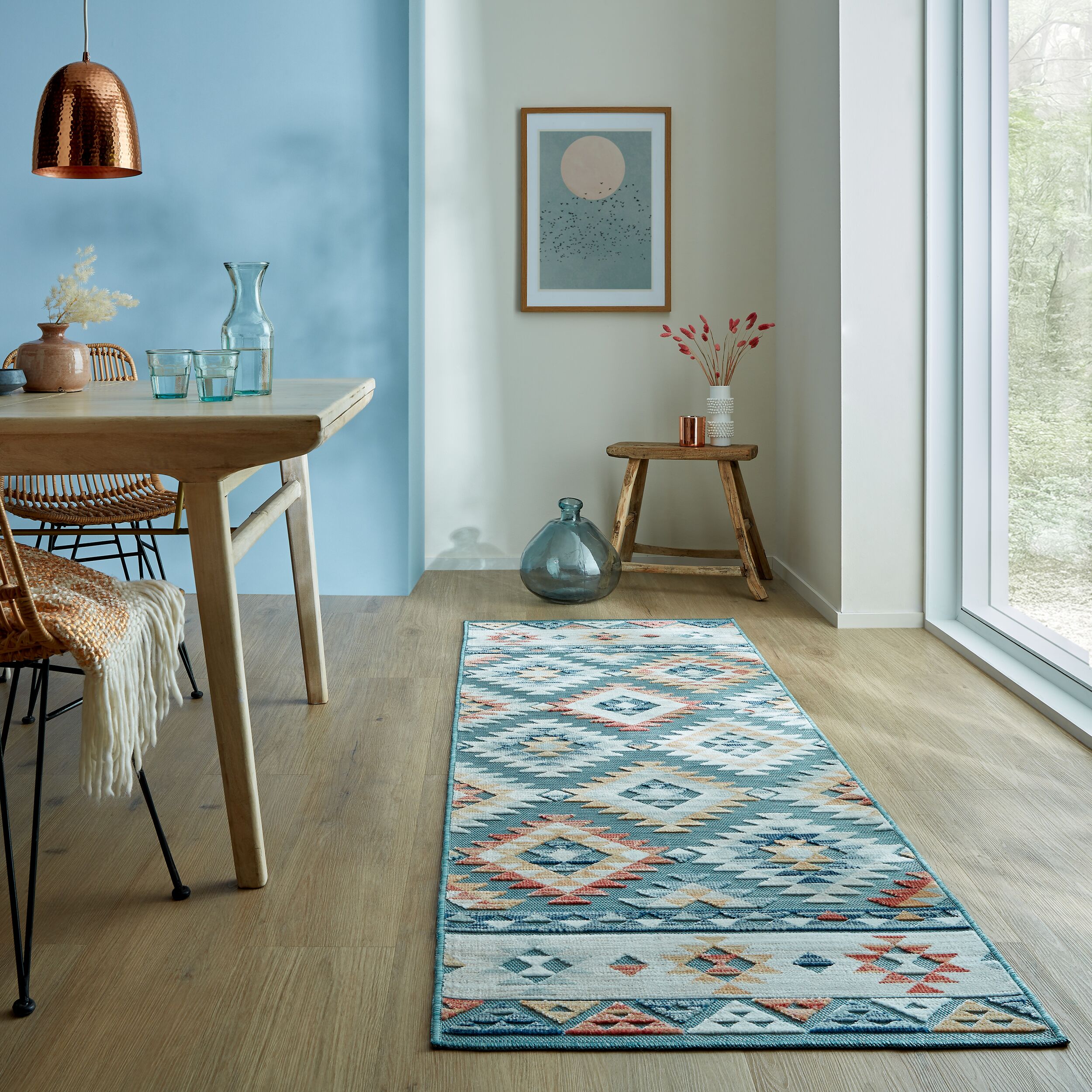flair-rugs-avery-geometric-indoor-outdoor-runner image 3