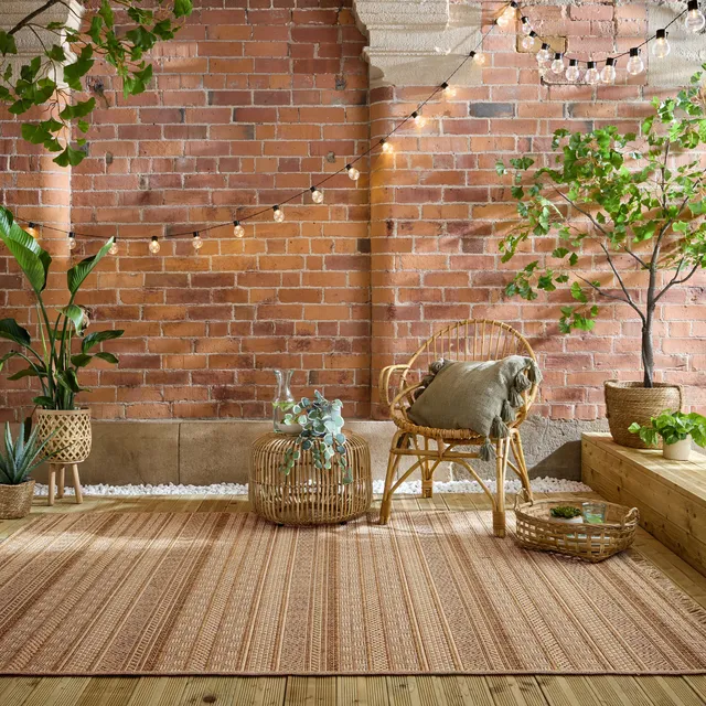 flair-rugs-farah-stripe-outdoor-teppich-in-jute-optik image 1