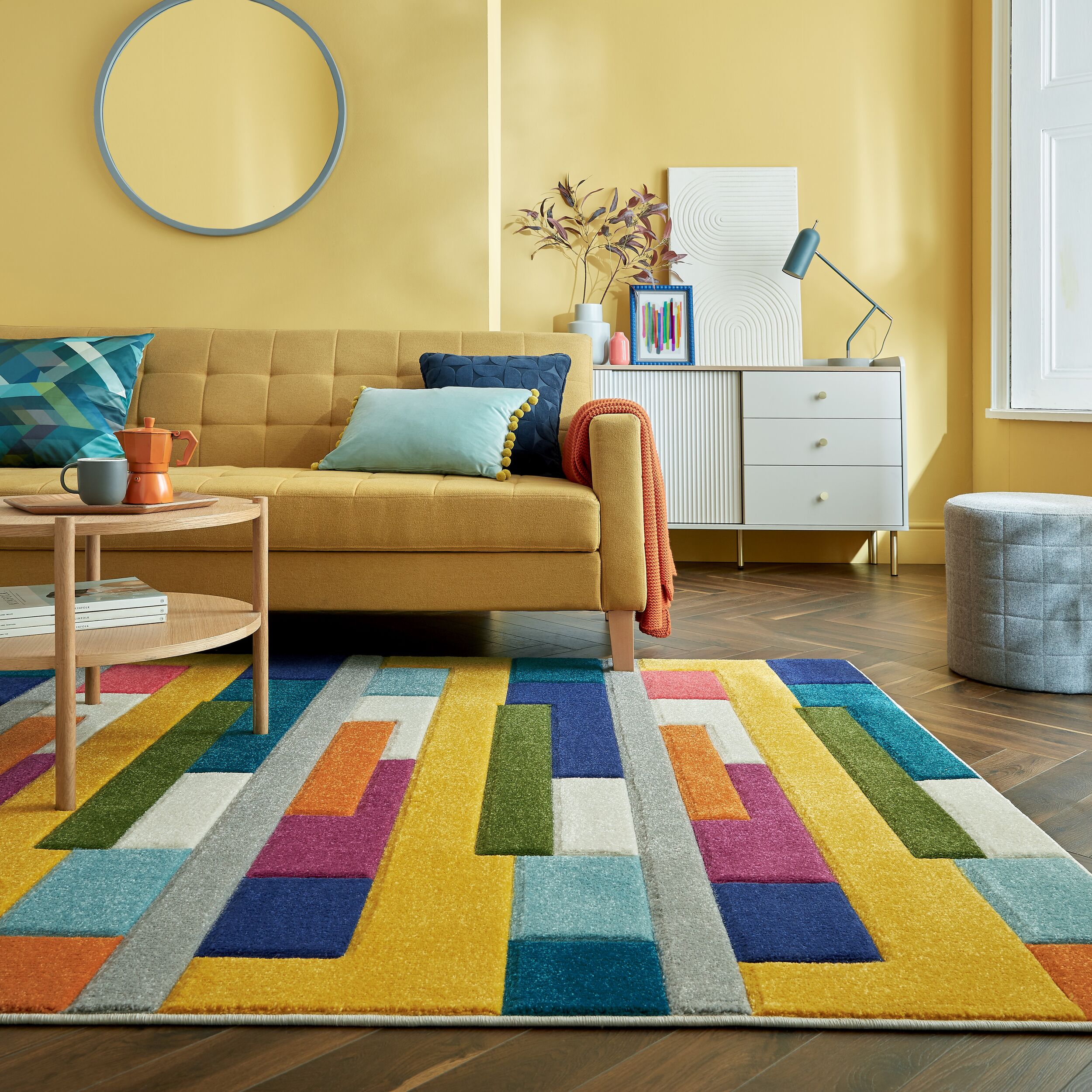 flair-rugs-mambo-geometric-carved-designteppich image 1