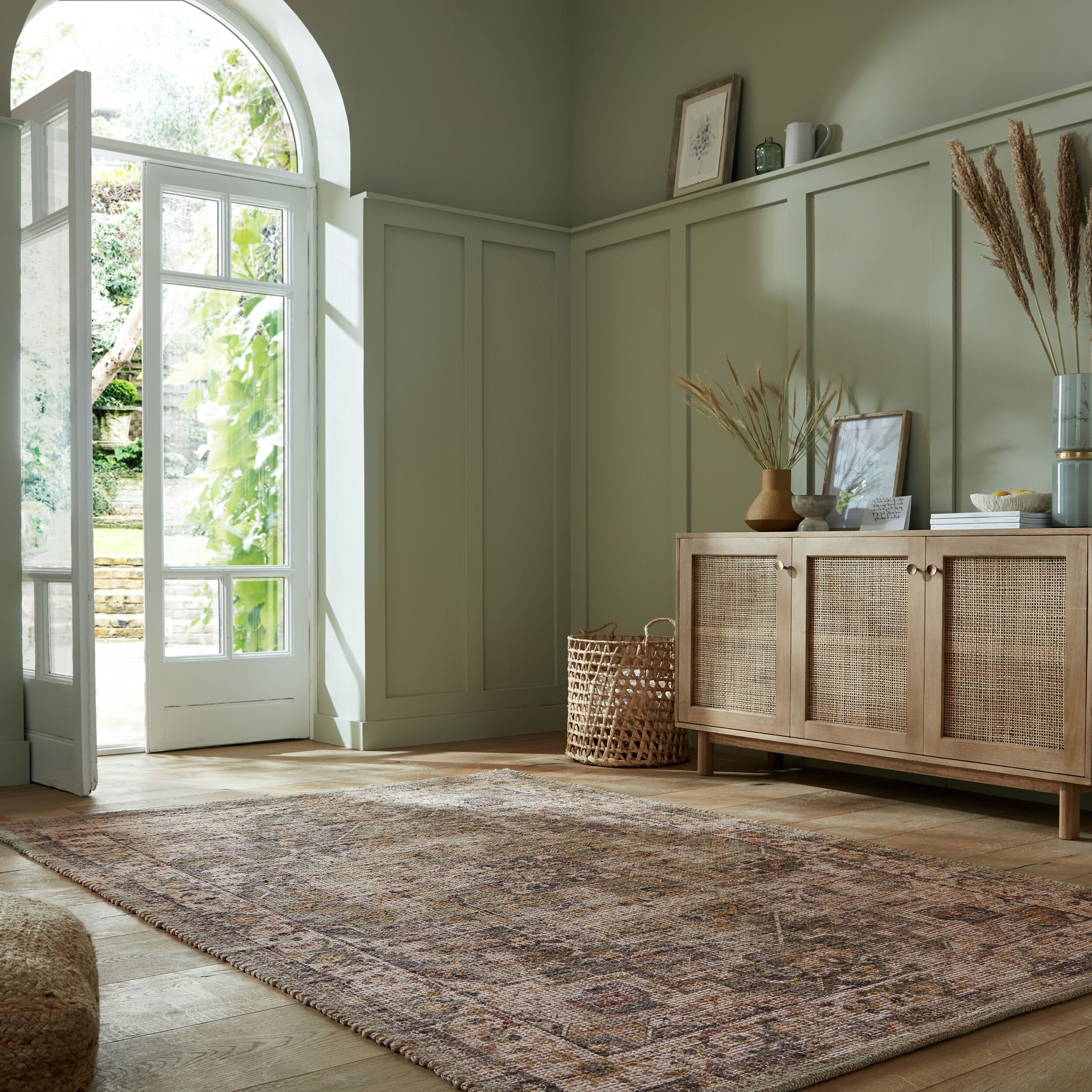 flair-rugs-selena-vintage-bedruckter-jute-teppich image 1