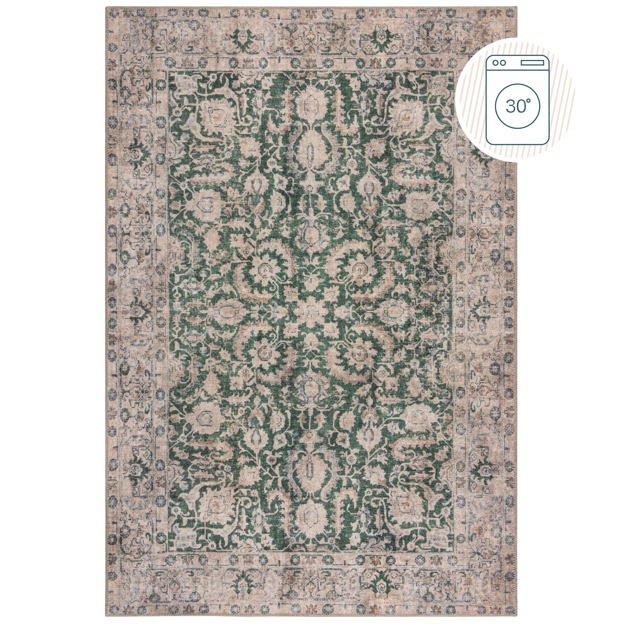 flair-rugs-beau-washable-floral-rug-waschbarer-teppich-floral image 2