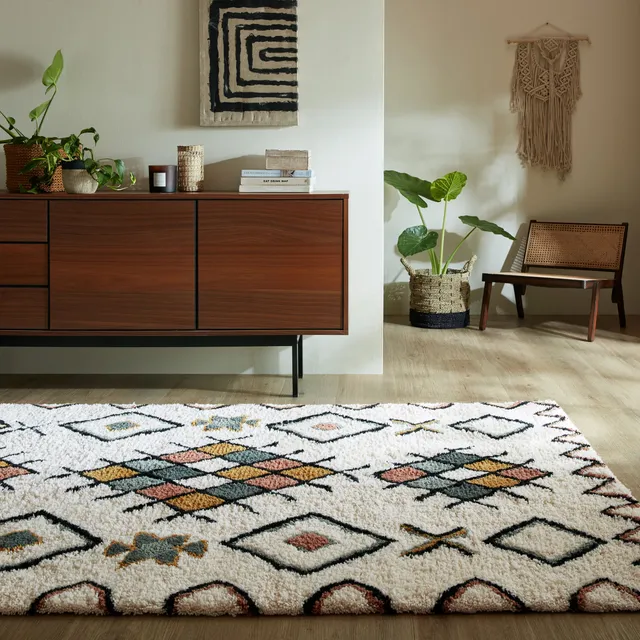 flair-rugs-midar-shaggy-berber-wollteppich image 1