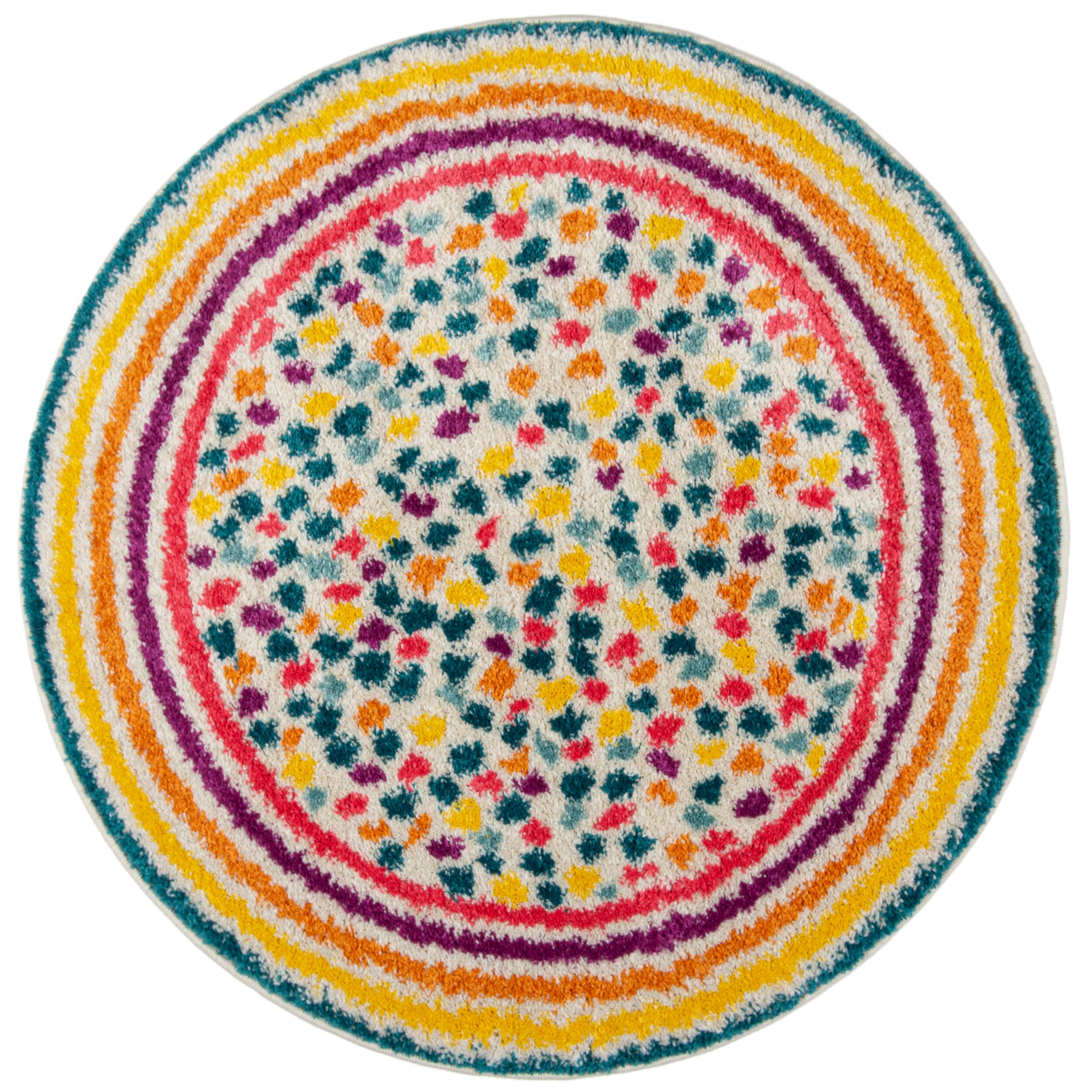 flair-rugs-rainbow-spot-shaggy-kids-teppich-rund image 2