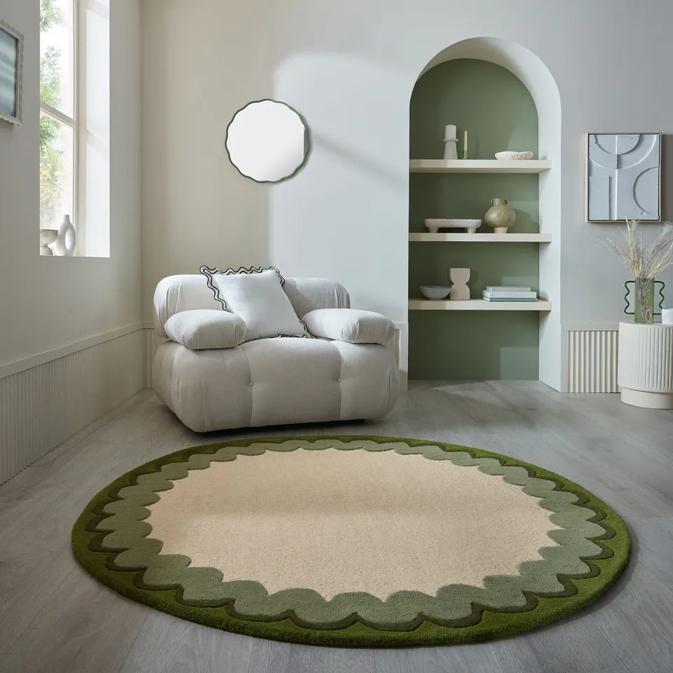 flair-rugs-wiggle-border-wool-runder-teppich image 1