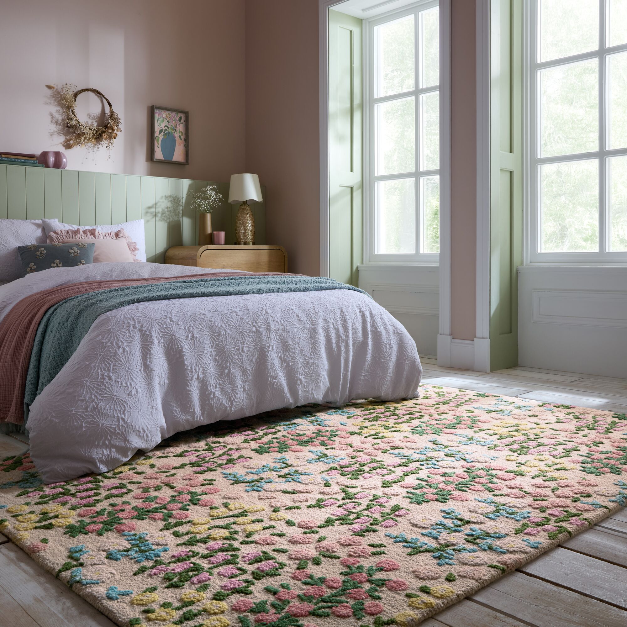 flair-rugs-emilia-wollteppich-floral-blumenteppich-naturfaser image 3
