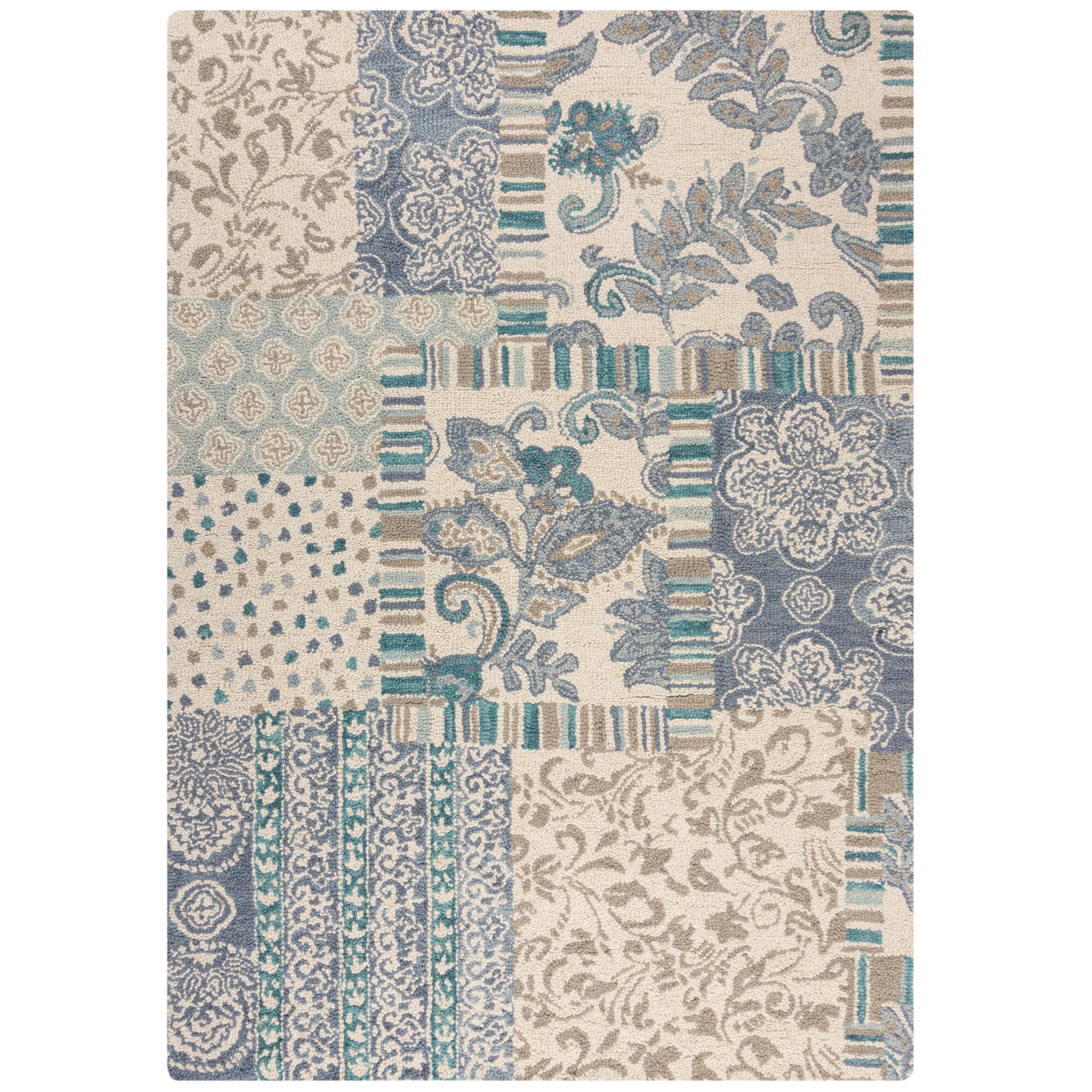 flair-rugs-eloise-patchwork-floral-wool-rug-wollteppich image 2
