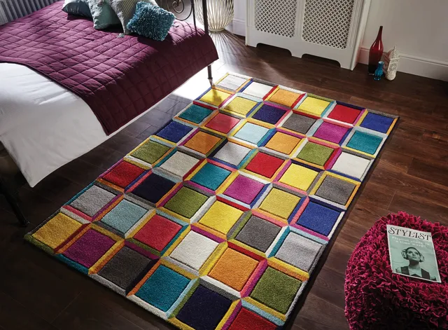 flair-rugs-waltz-geometric-carved-bunt-teppich image 1