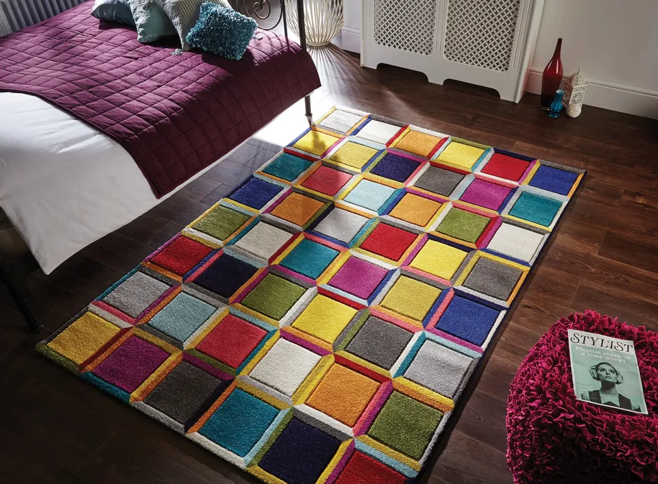 flair-rugs-waltz-geometric-carved-bunt-teppich image 1