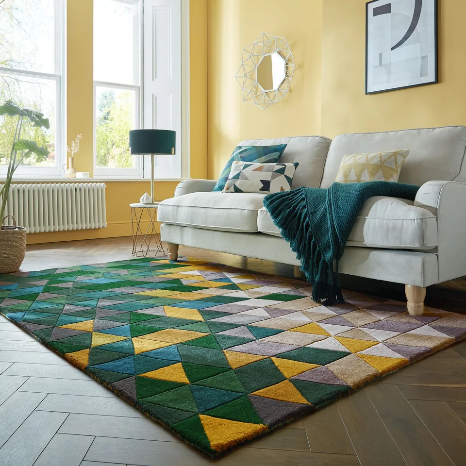 flair-rugs-prism-wool-geometric-wollteppich image 1