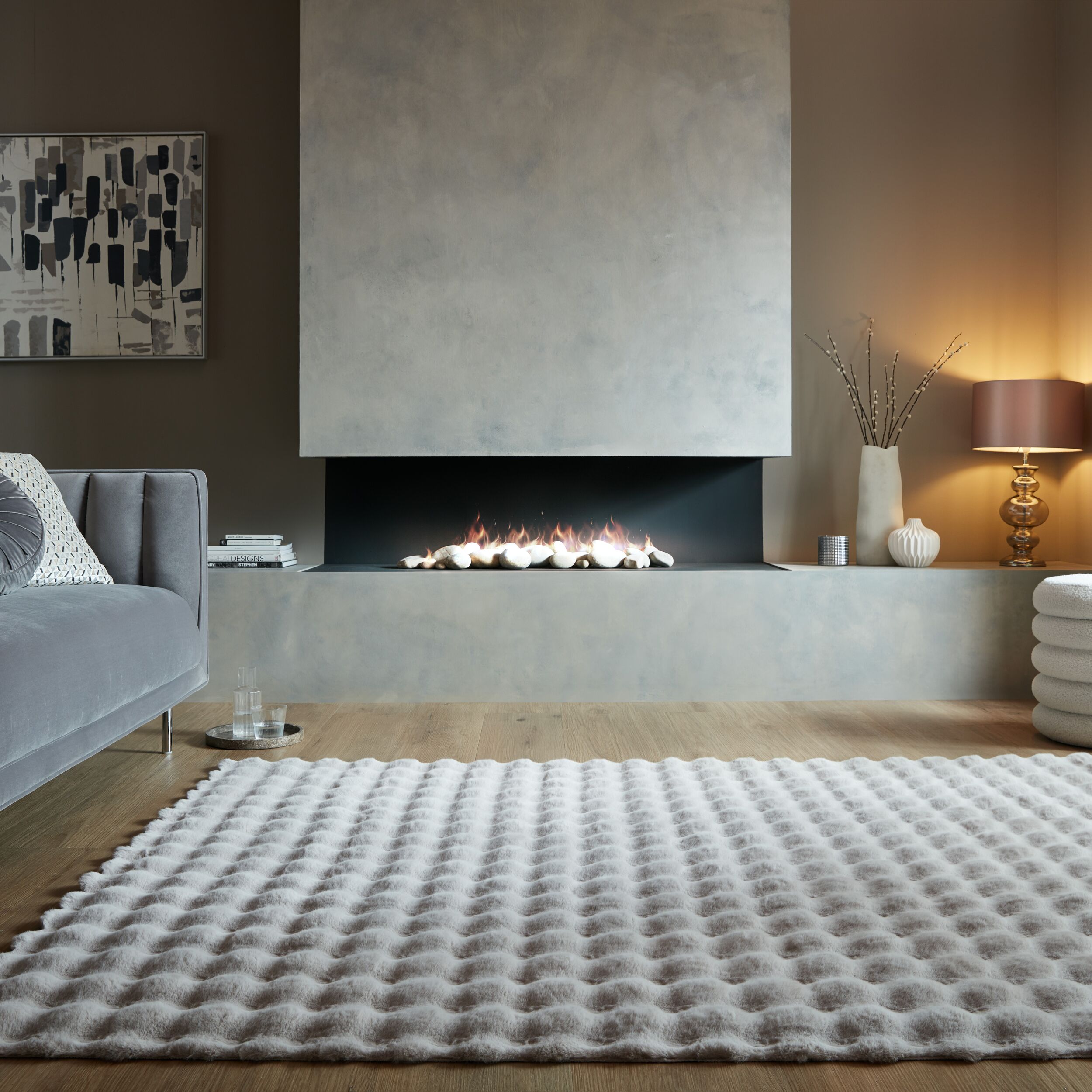 flair-rugs-waffle-washable-faux-fur-rug-waschbarer-teppich image 5