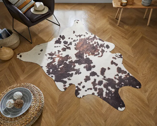 flair-rugs-cow-print-teppich-kuhfell-optik image 1