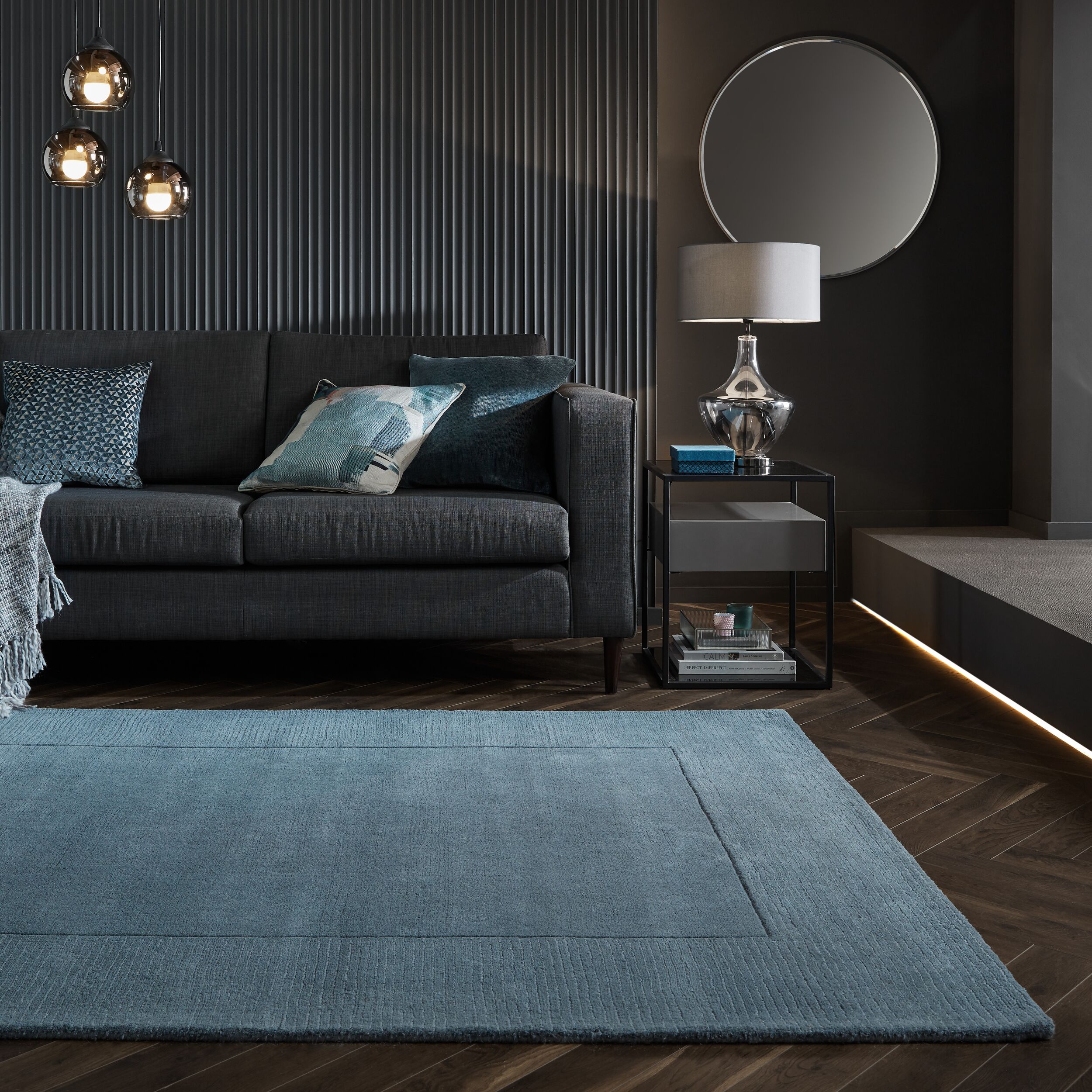 flair-rugs-textured-wool-border-teppich image 8