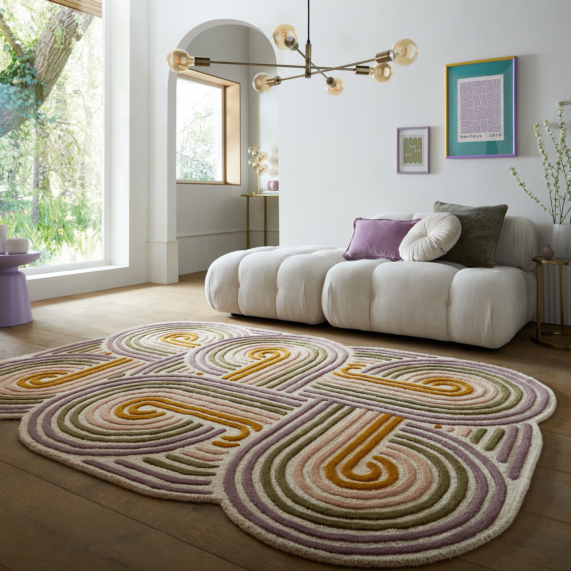 flair-rugs-spiral-wollteppich-rund image 1