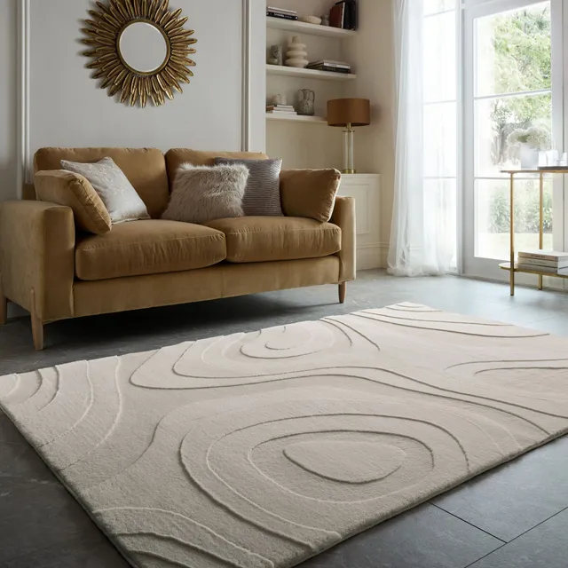 flair-rugs-novie-abstract-kunstfell-teppich image 1