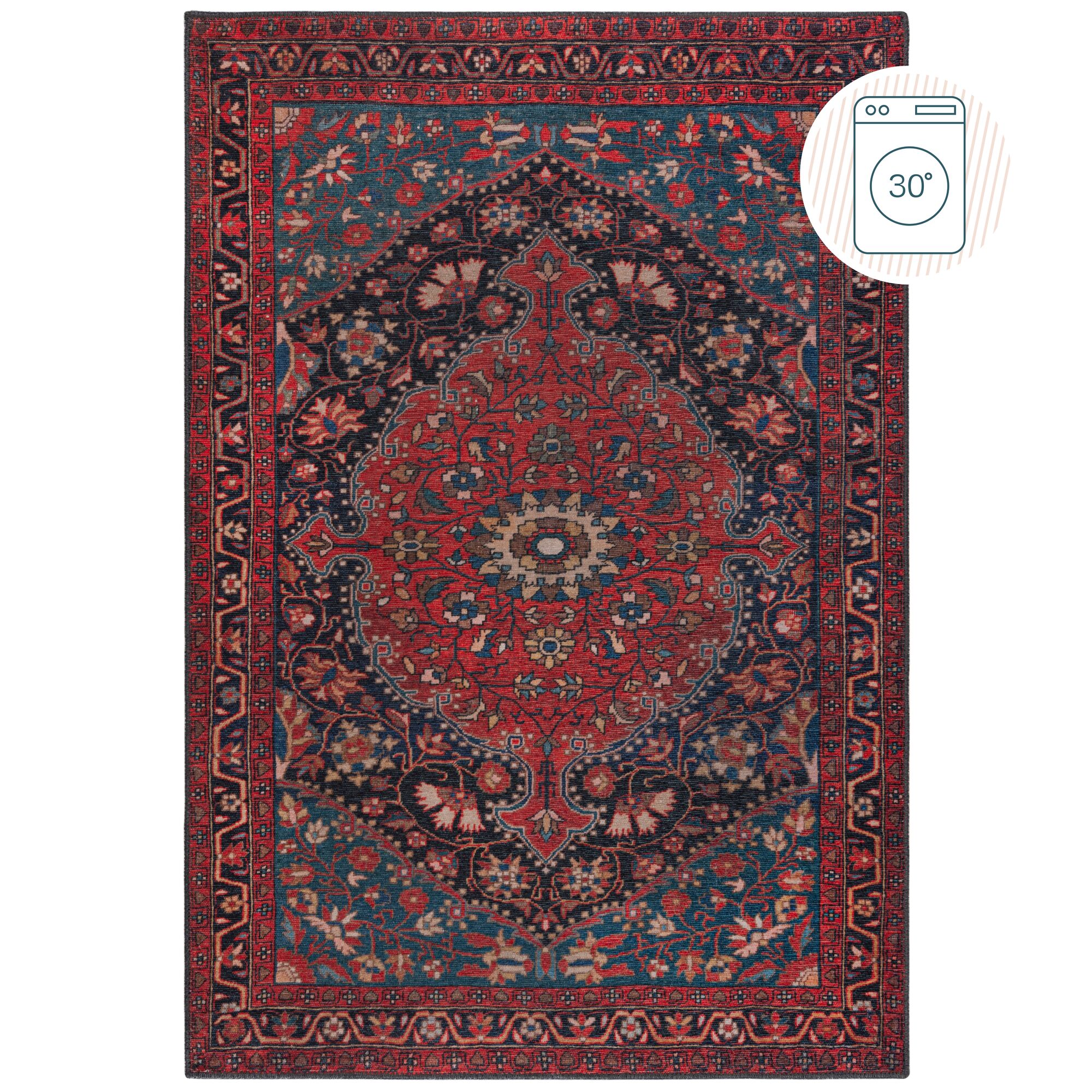 flair-rugs-medallion-traditional-waschteppich image 2