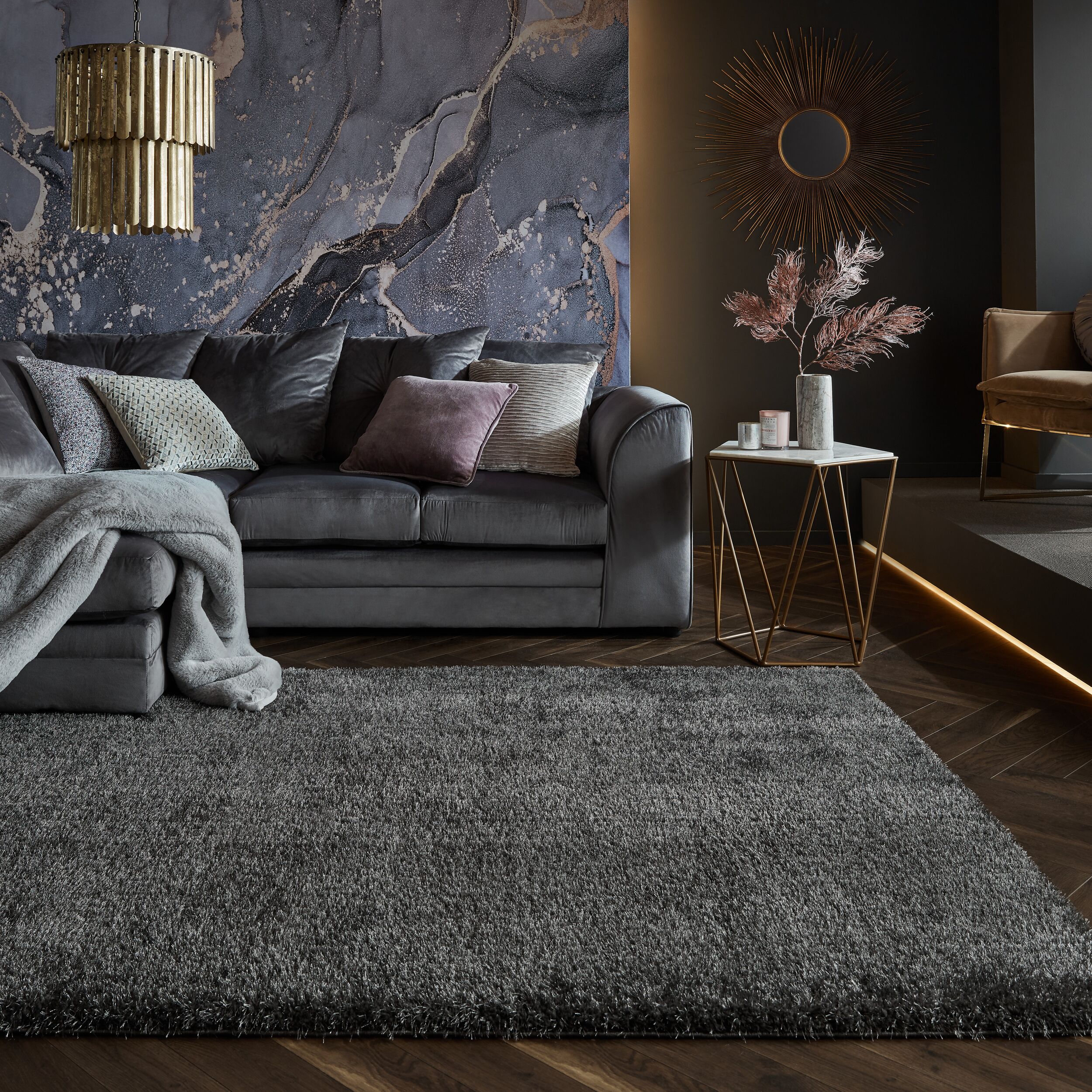 flair-rugs-velvet-shaggy-recycling-teppich image 4