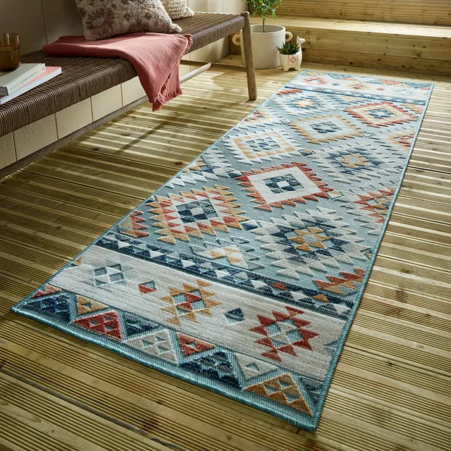 flair-rugs-avery-geometric-indoor-outdoor-runner image 1