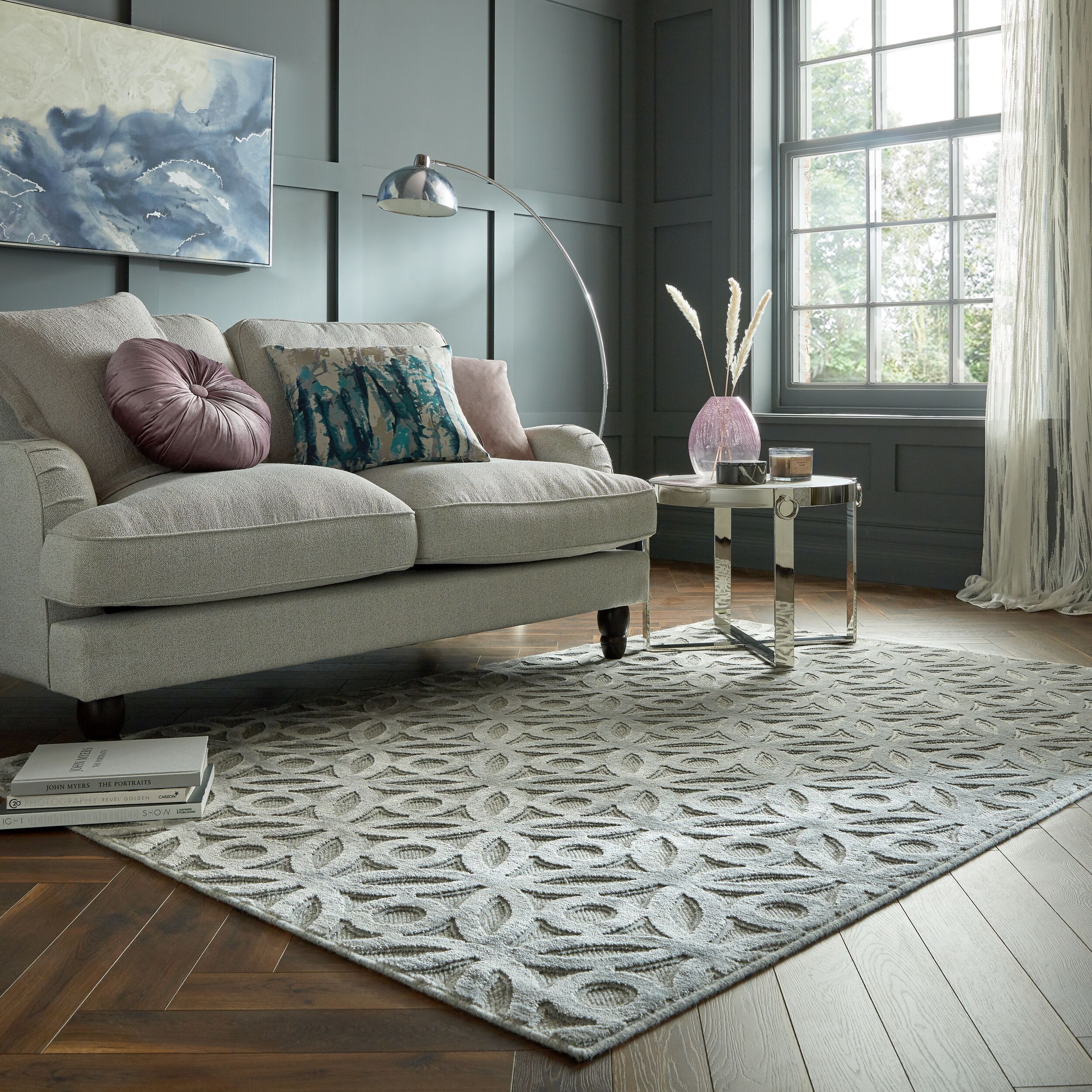 flair-rugs-clarissa-trellis-teppich-mit-gittermuster image 1