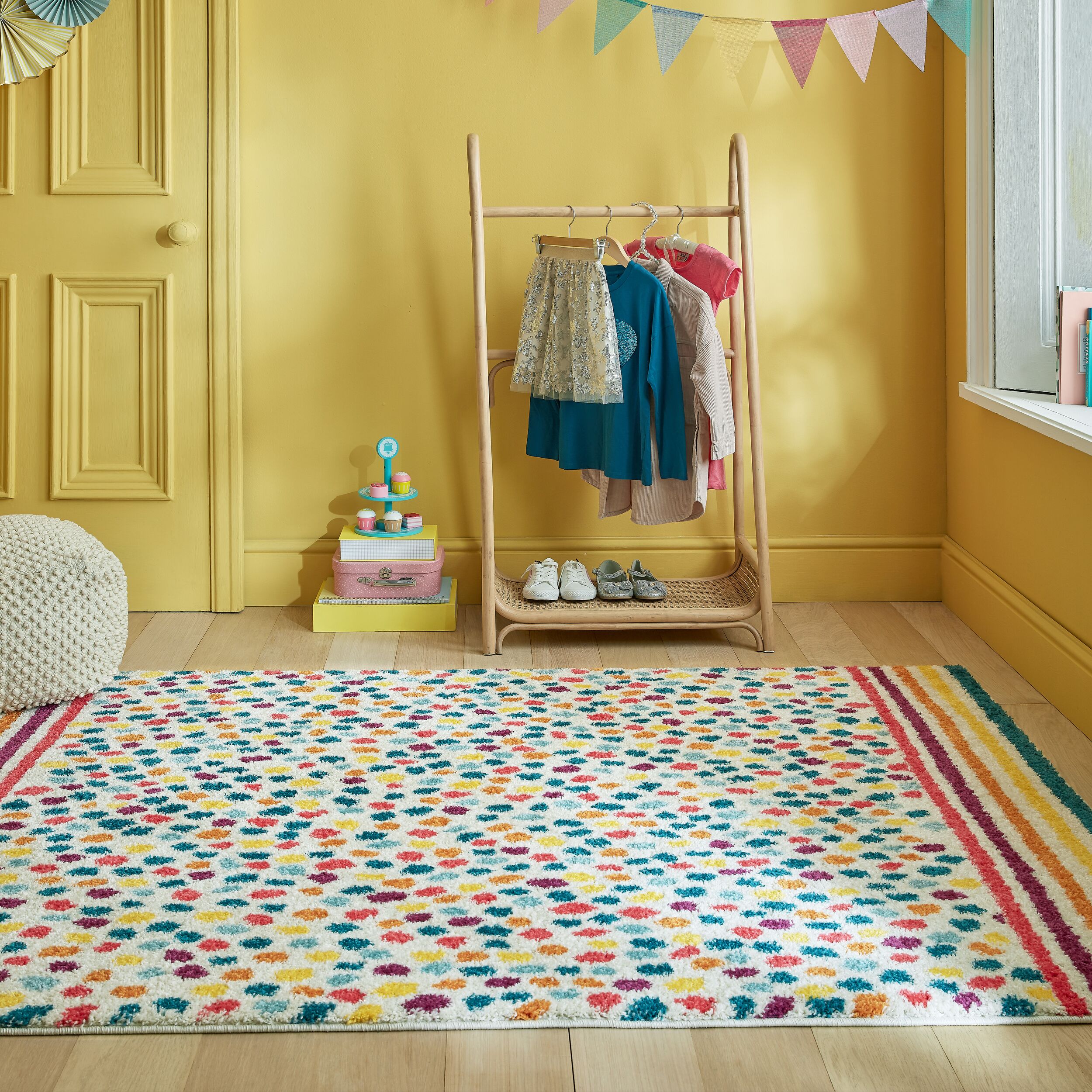 flair-rugs-rainbow-spot-shaggy-kinderteppich-hochflor image 1