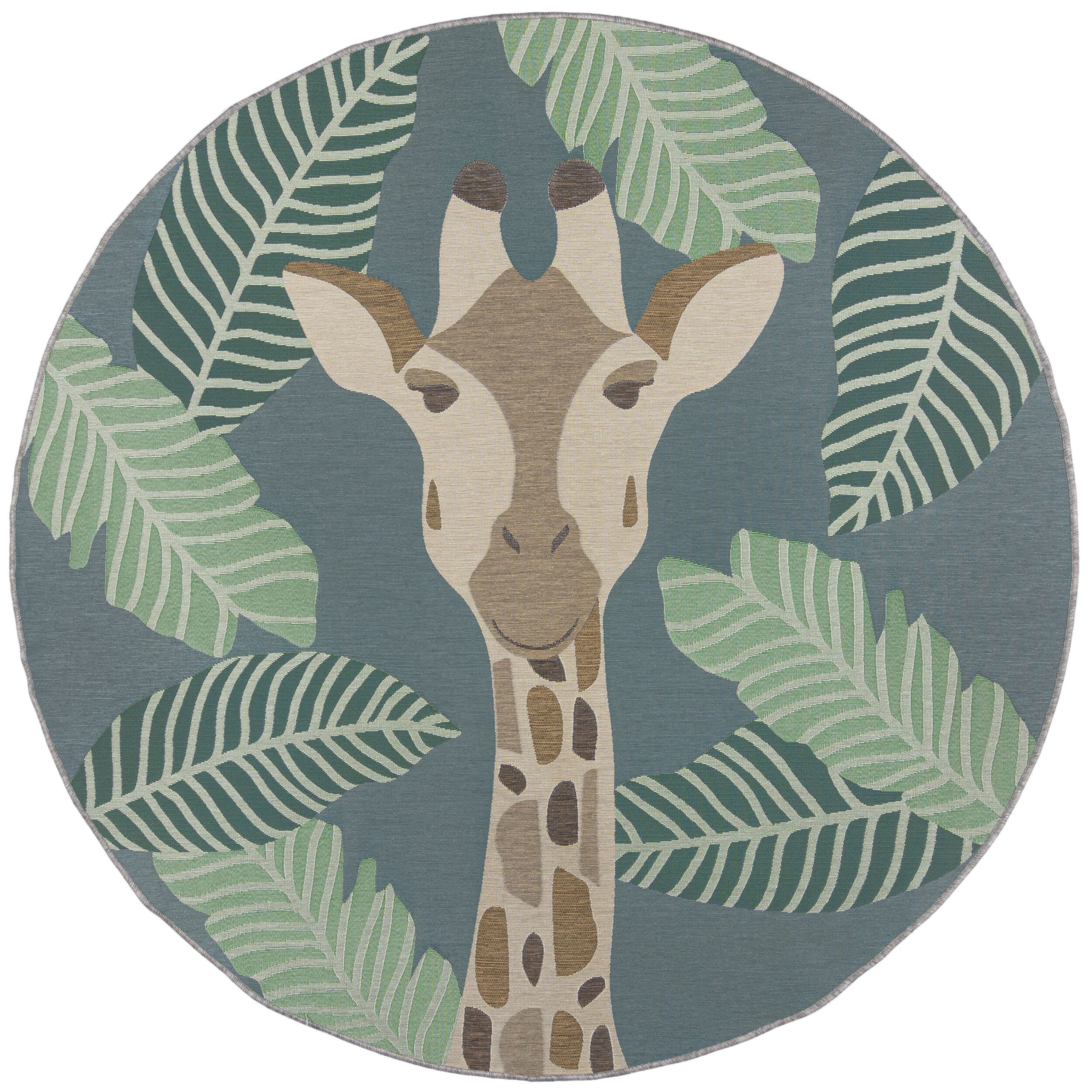 flair-rugs-eric-giraffe-runder-indoor-outdoor-teppich image 2