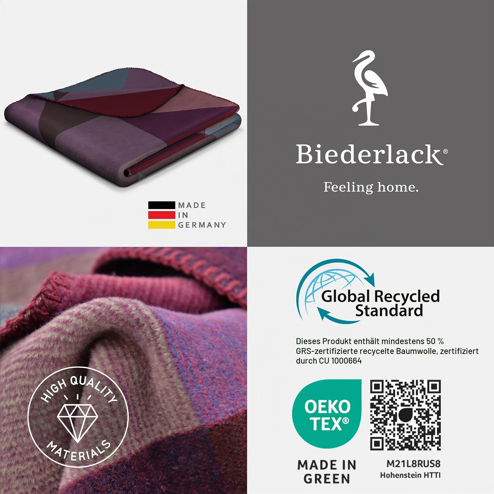 biederlack-purple-geometric-kuscheldecke-150x200-cm image 7