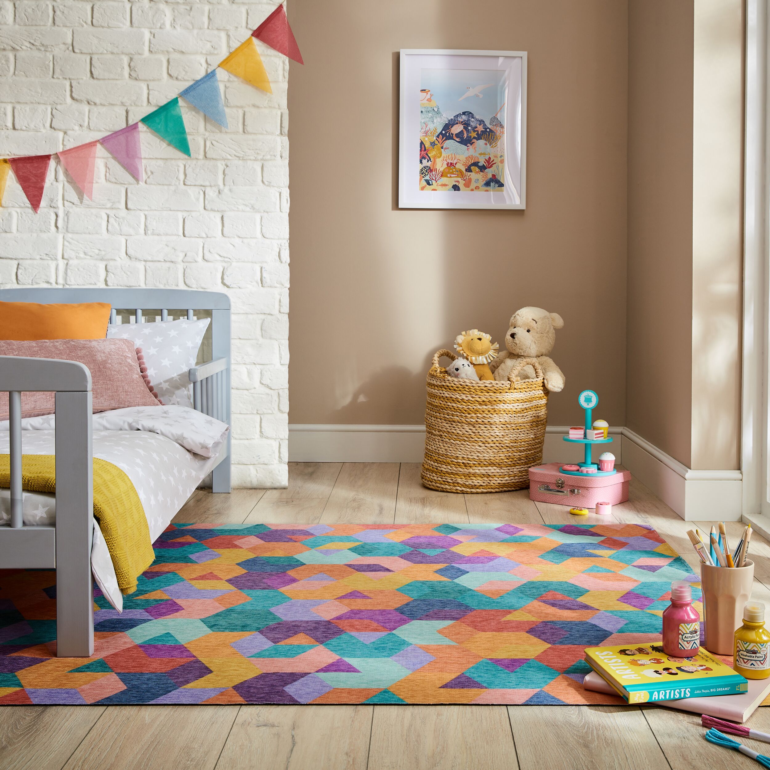 flair-rugs-axel-geometric-waschbarer-2-lagiger-teppich image 1