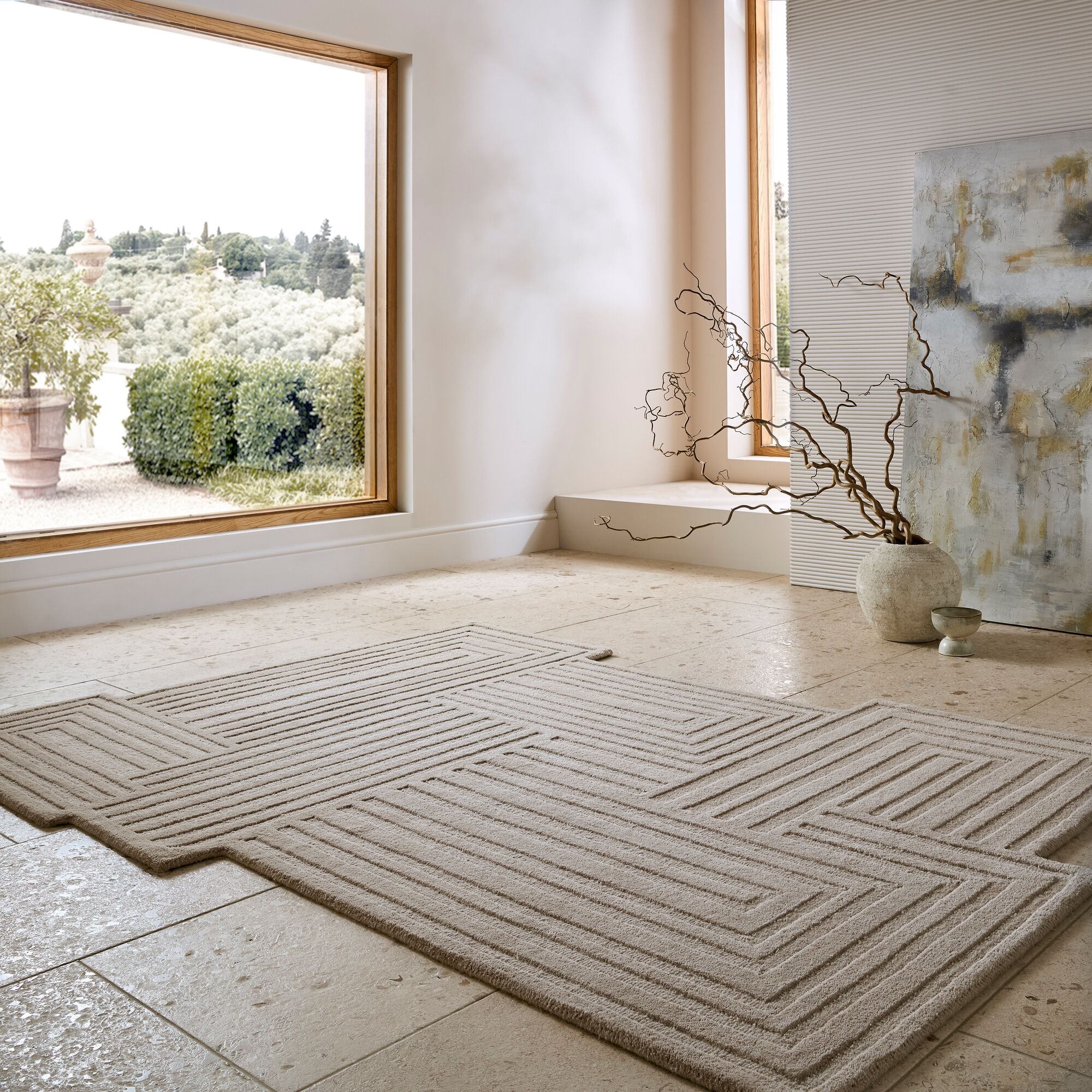 flair-rugs-zen-shaped-geometric-wollteppich image 1