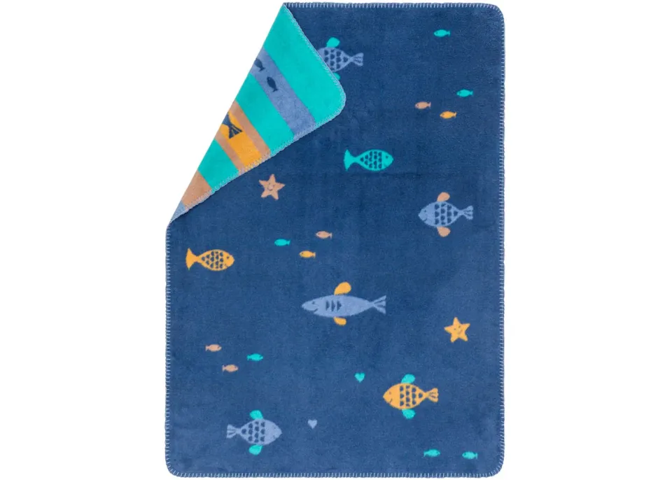 david-fussenegger-mila-babydecke-fische-grs image 1