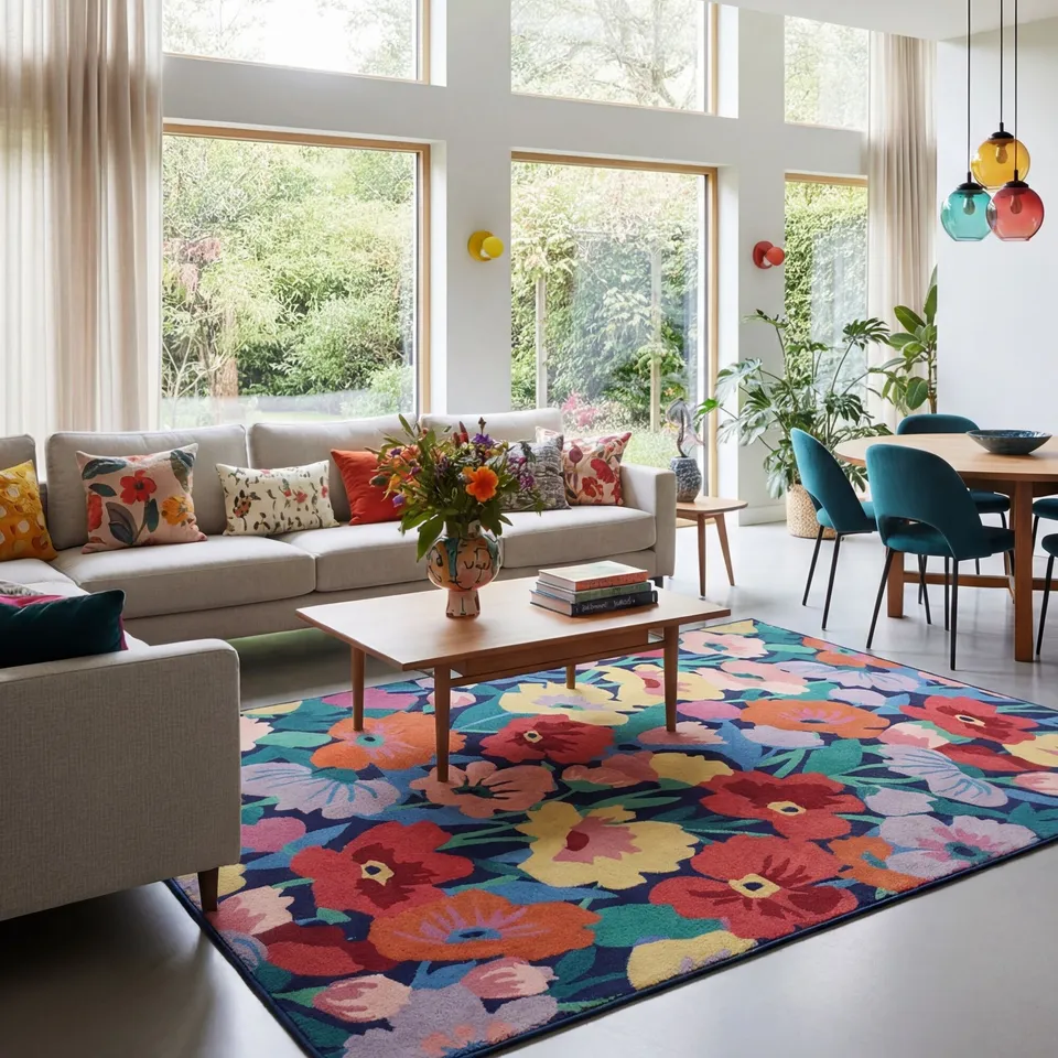 flair-rugs-cut-out-floral-wollmix-teppich image 1