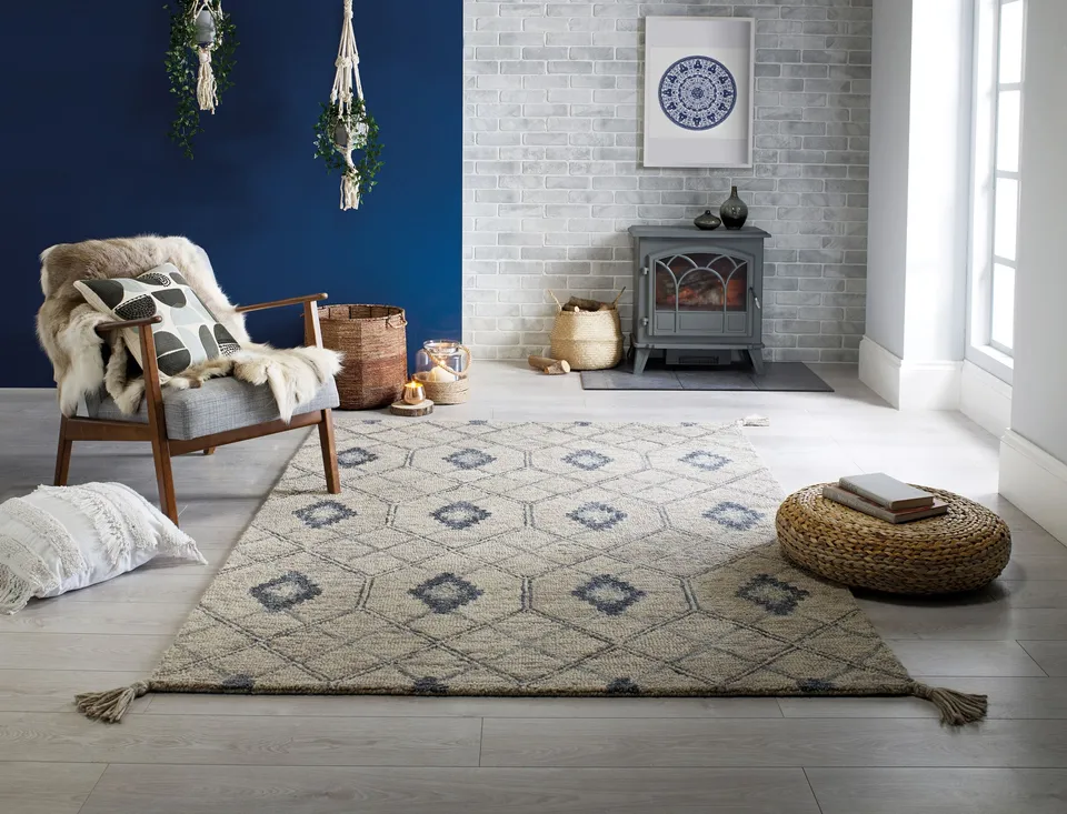 flair-rugs-diego-woll-teppich-global-mit-quasten image 1