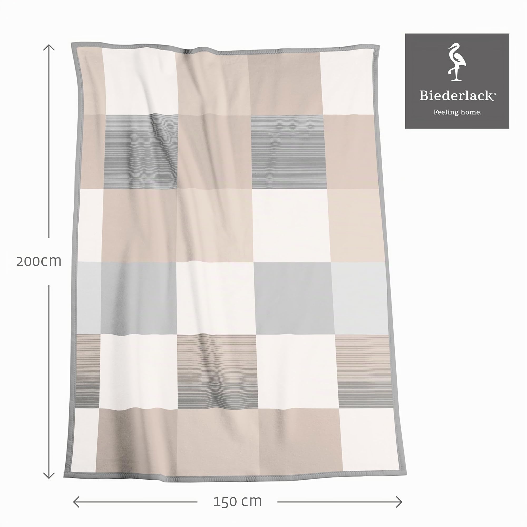 biederlack-squares-grey-kuscheldecke-150x200-cm image 2