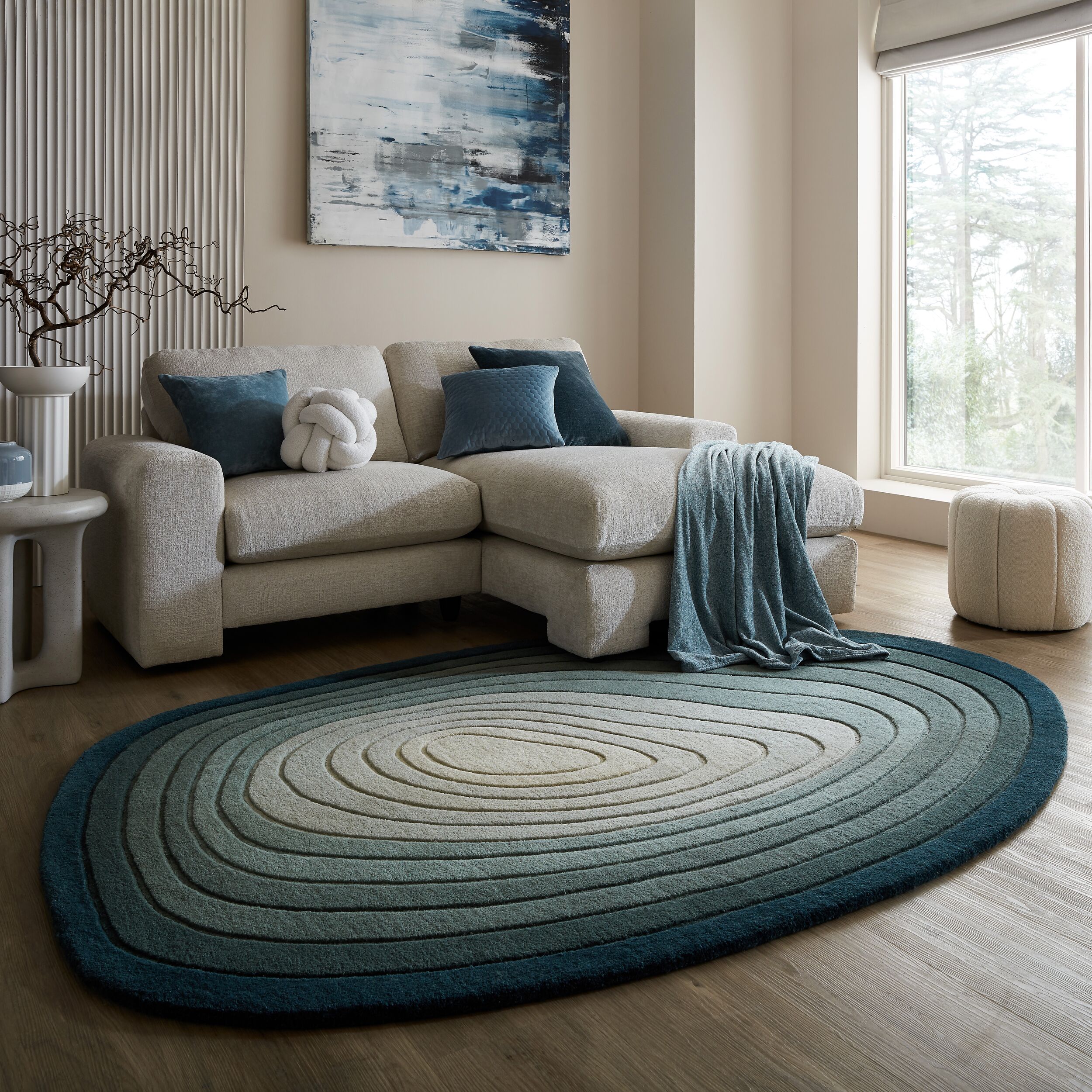 flair-rugs-puddle-ombre-geformter-wollteppich image 1