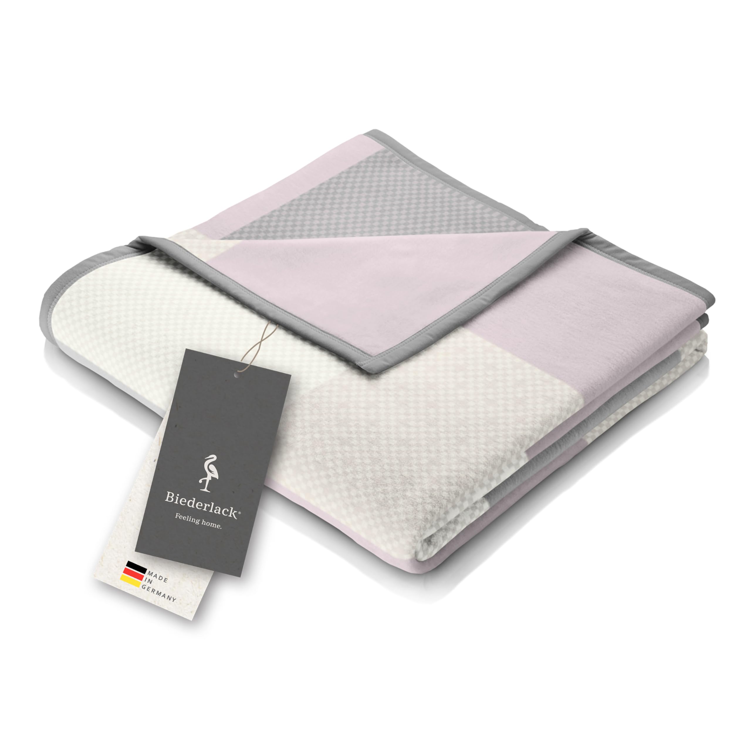 biederlack-pastell-karo-kuscheldecke-150x200-cm image 1