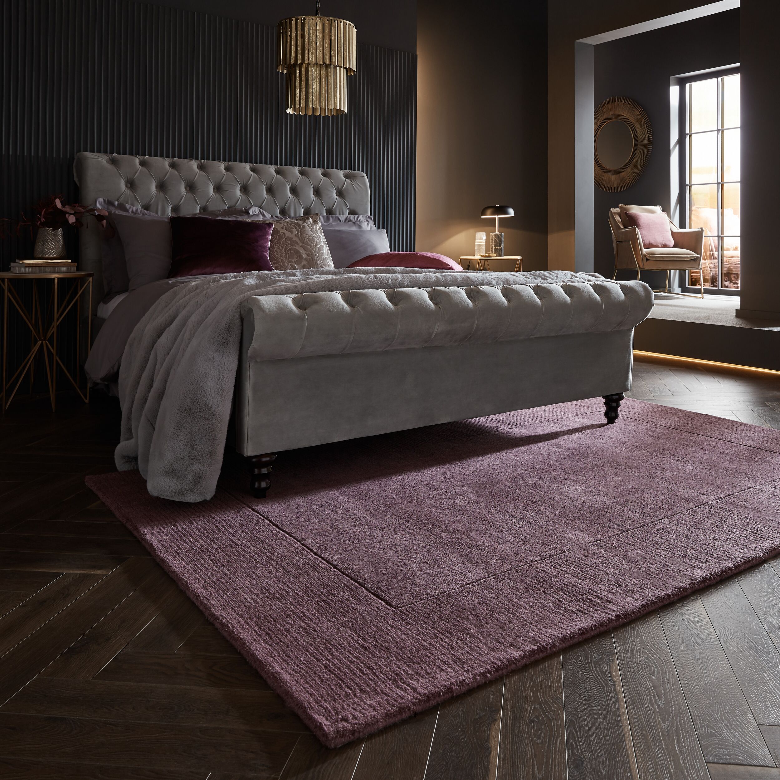 flair-rugs-textured-wool-border-teppich image 6