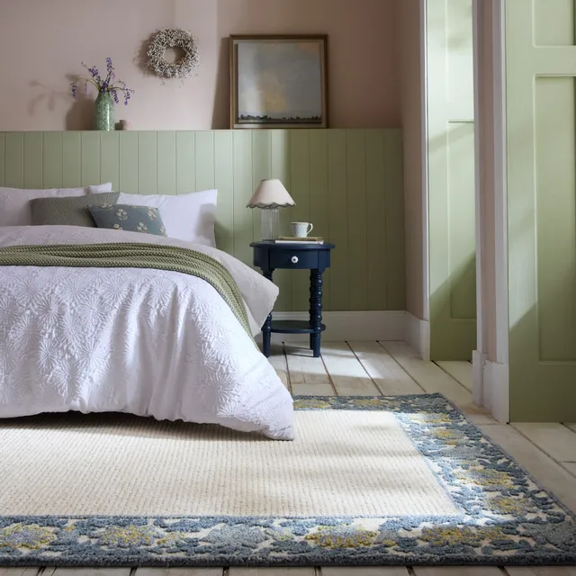 flair-rugs-myla-floral-frame-wollteppich image 1