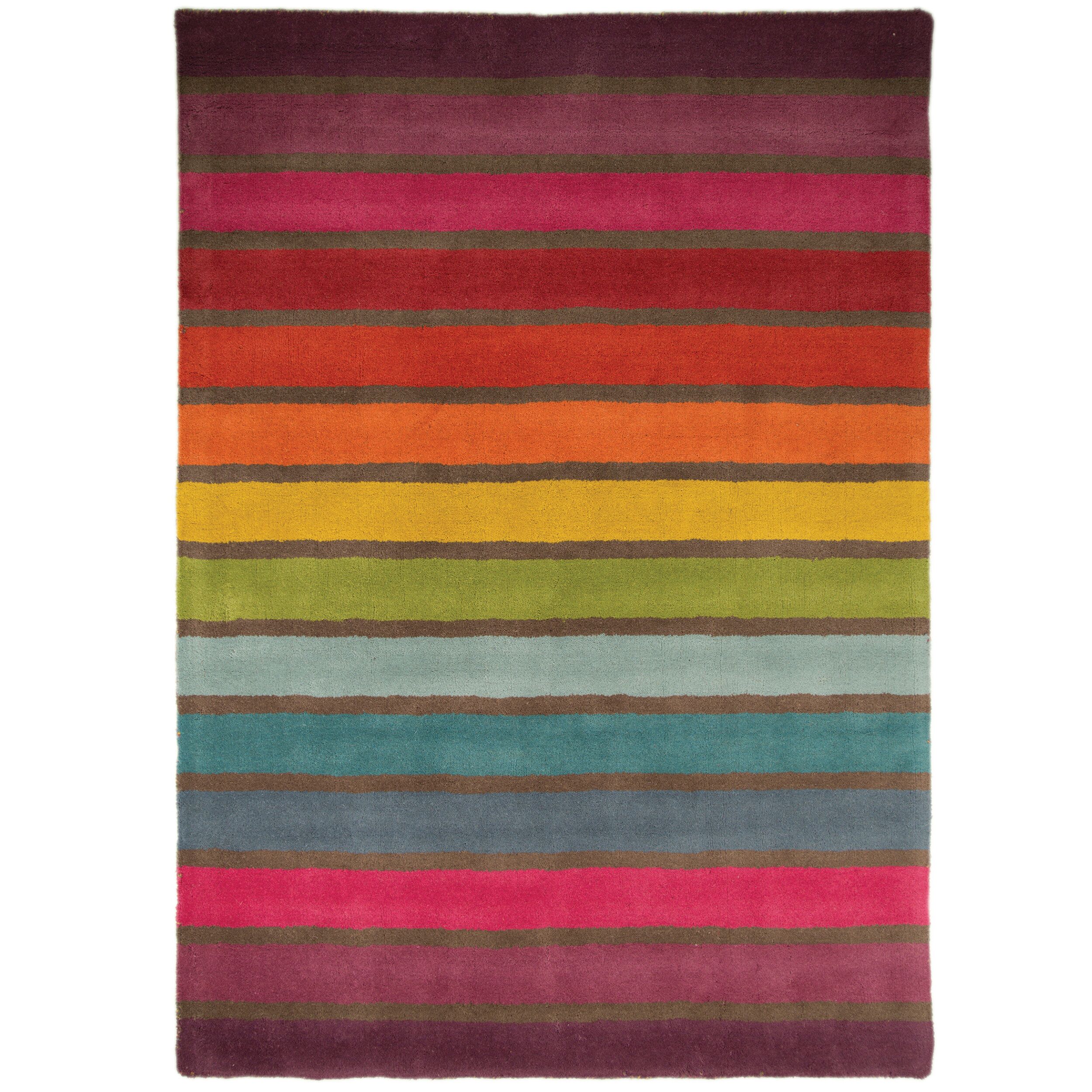 flair-rugs-candy-wool-moderner-streifen-teppich-bunter-wollteppich image 2