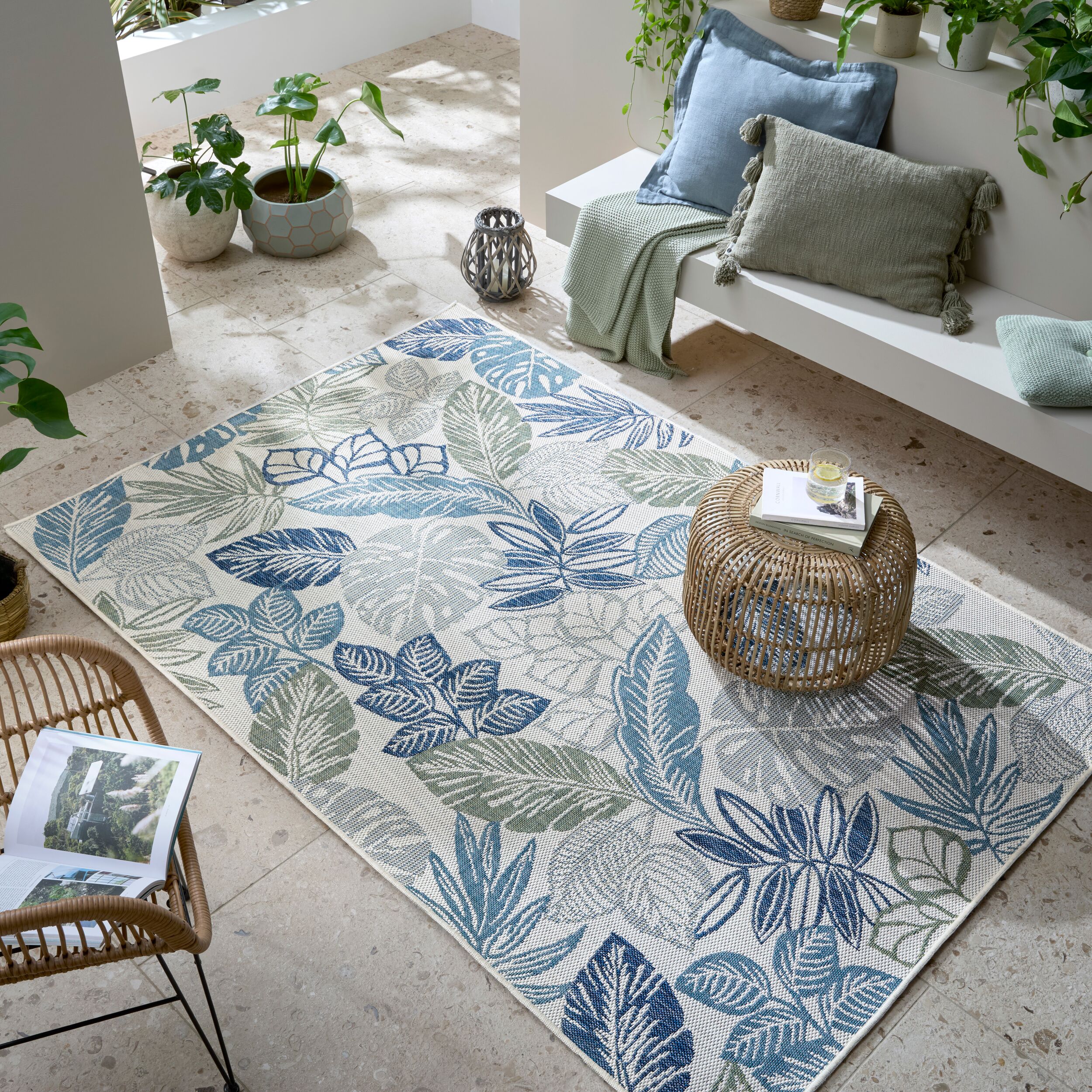 flair-rugs-bella-leaf-indoor-outdoor-teppich image 1