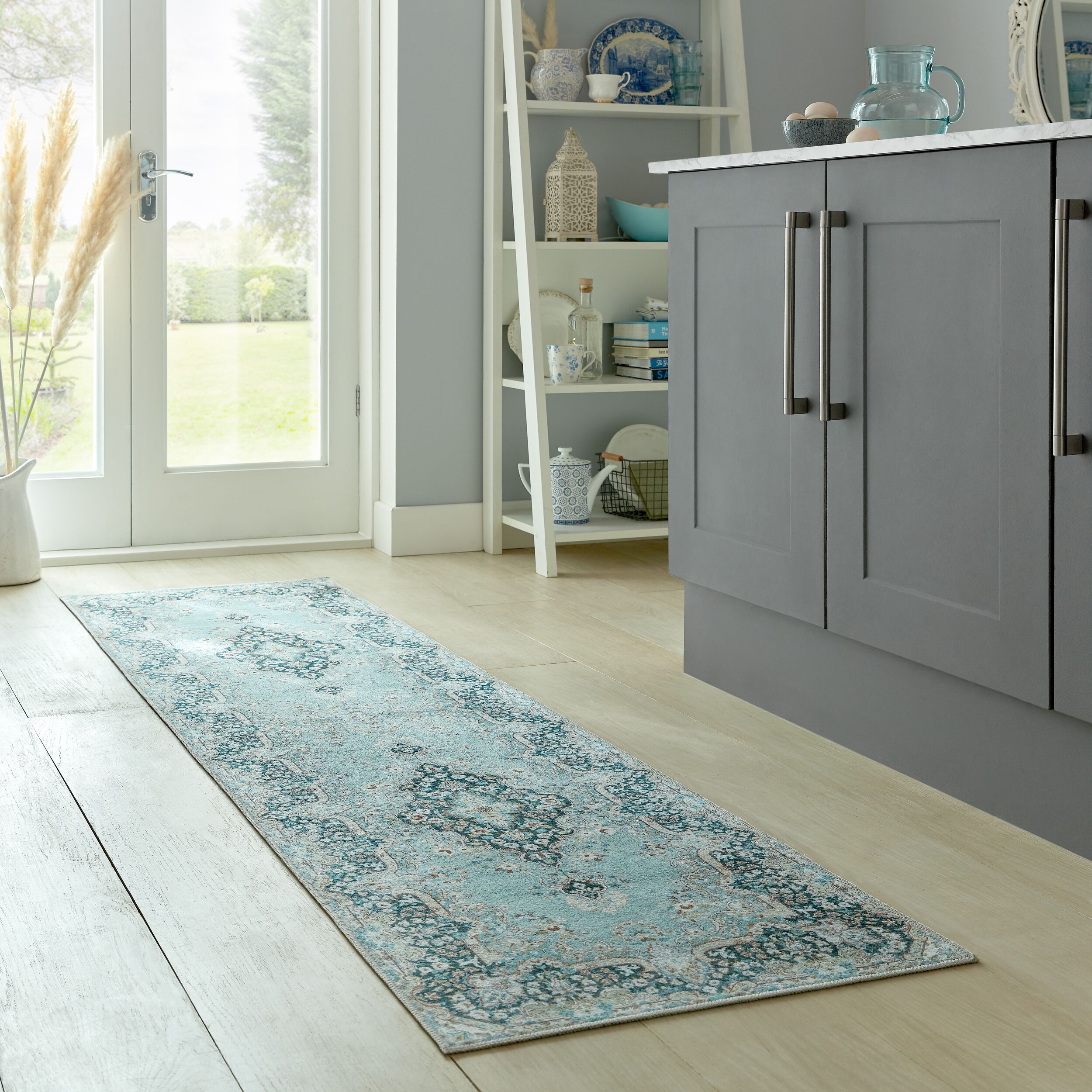 flair-rugs-colby-vintage-waschbarer-l-ufer-teppich image 1