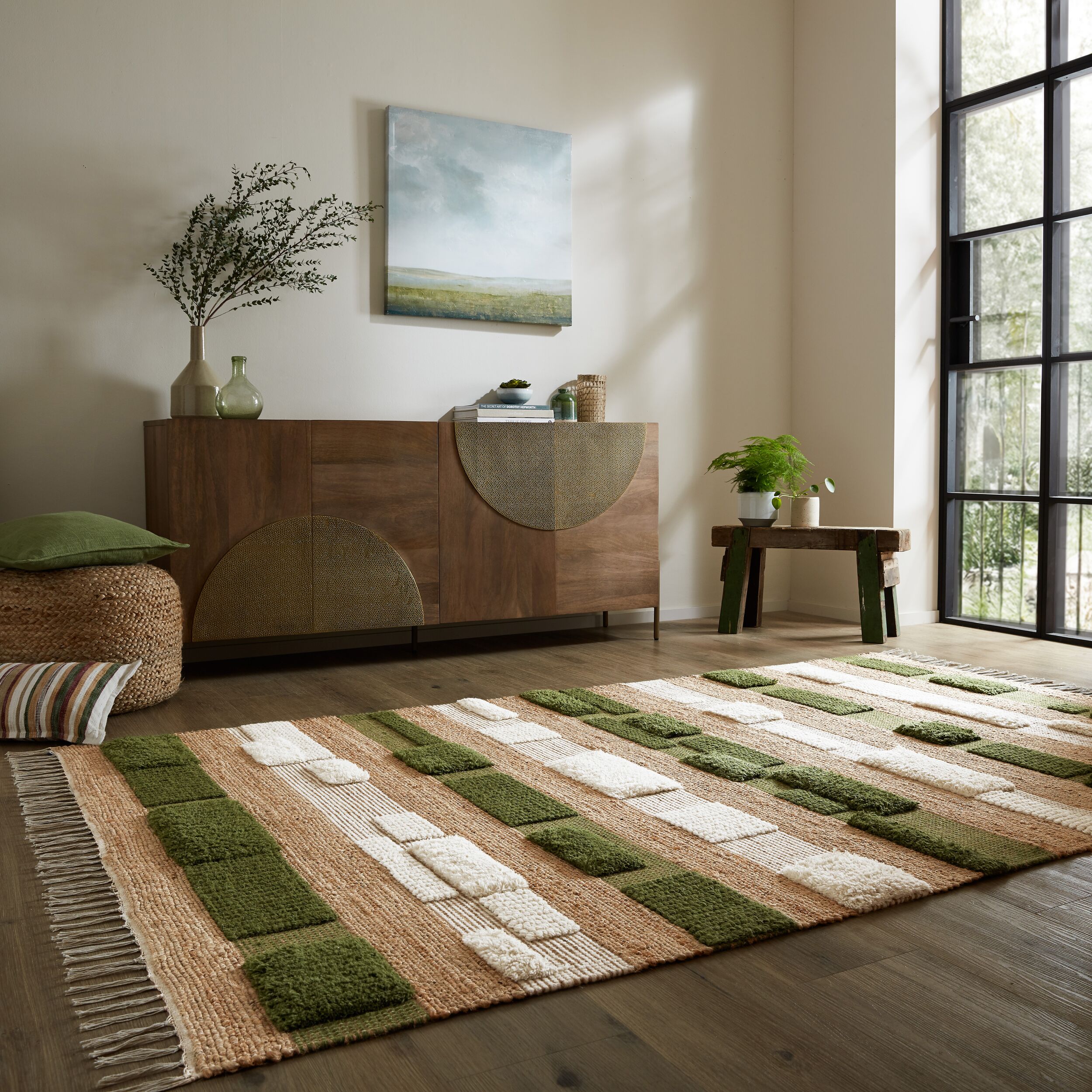 flair-rugs-medina-blocks-jute-blend-teppich-naturfaser image 3