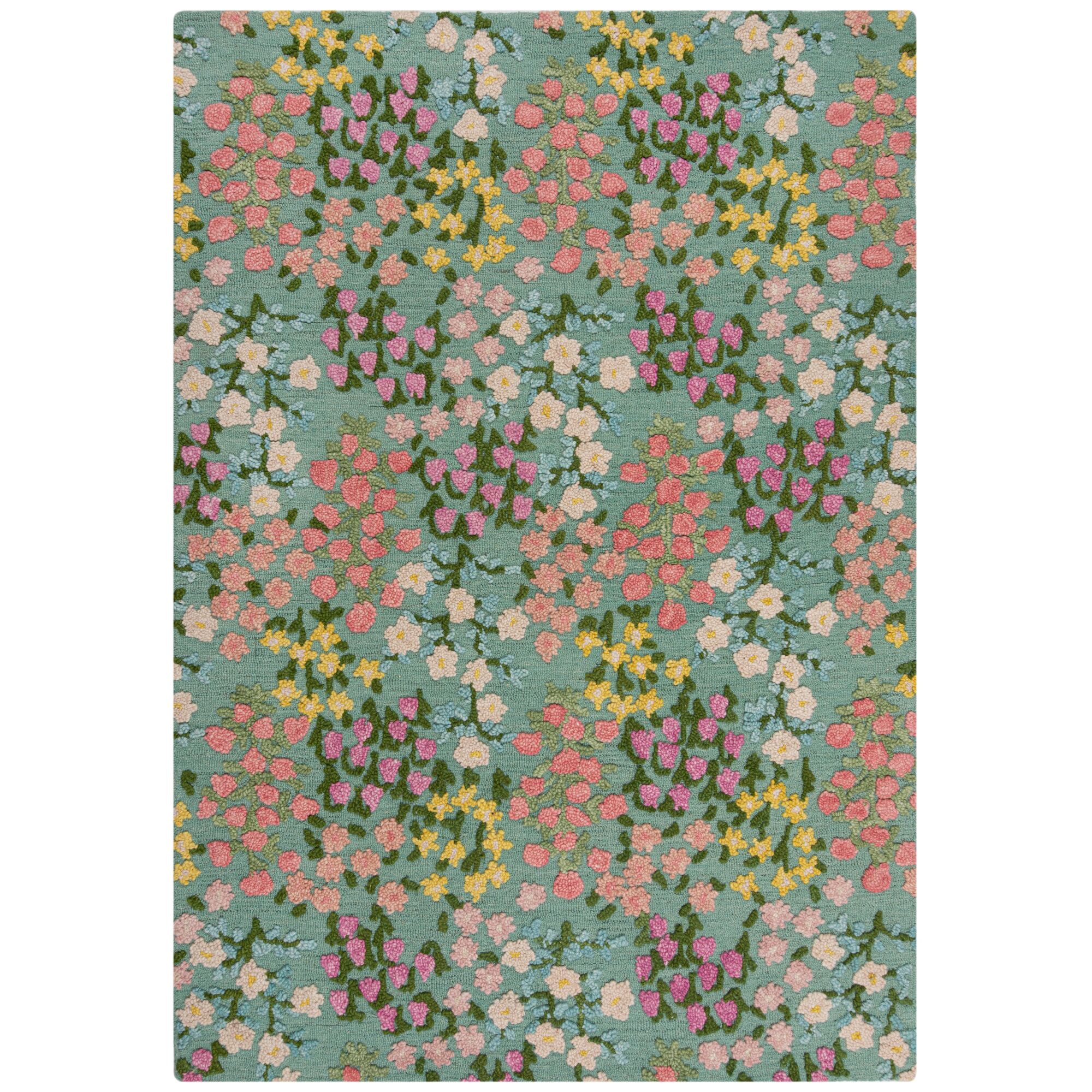 flair-rugs-emilia-wollteppich-floral-blumenteppich-naturfaser image 2