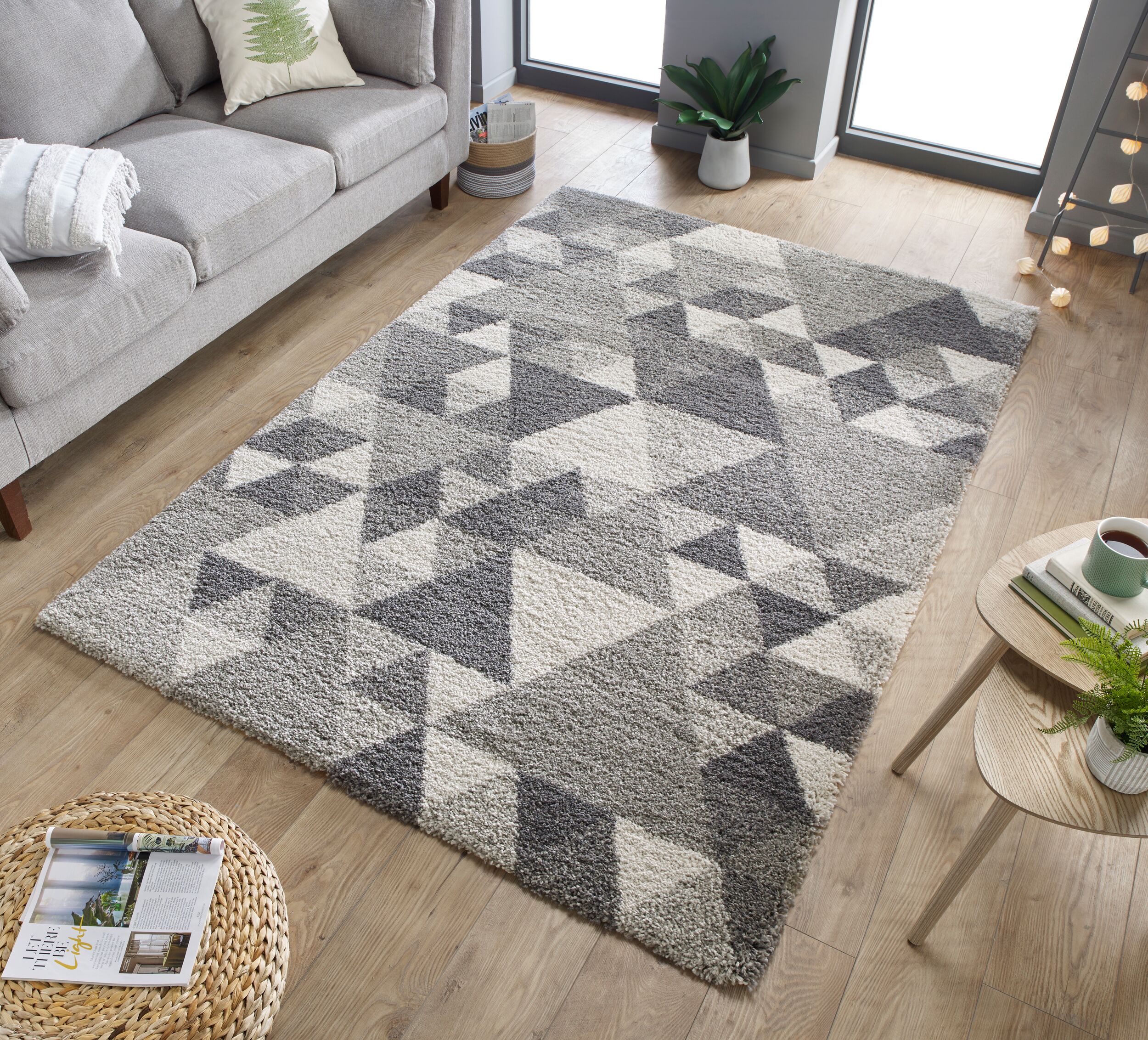 flair-rugs-nuru-shaggy-geometrie-teppich image 1