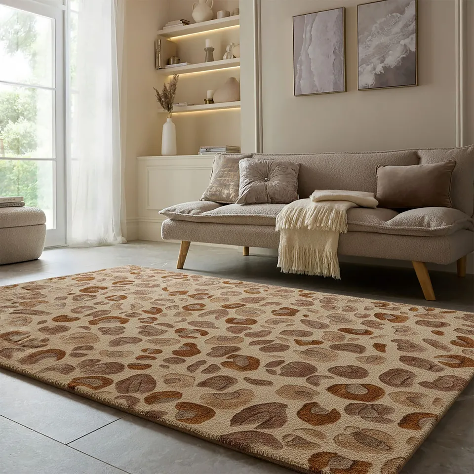 flair-rugs-leopard-wollmix-teppich-mit-leoprint image 1