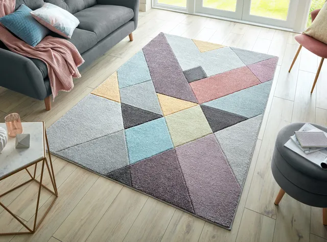 flair-rugs-mika-handgeschnitzter-geometrischer-teppich image 1