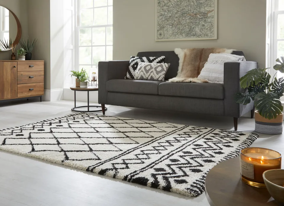flair-rugs-souq-lines-berber-shaggy-teppich image 1